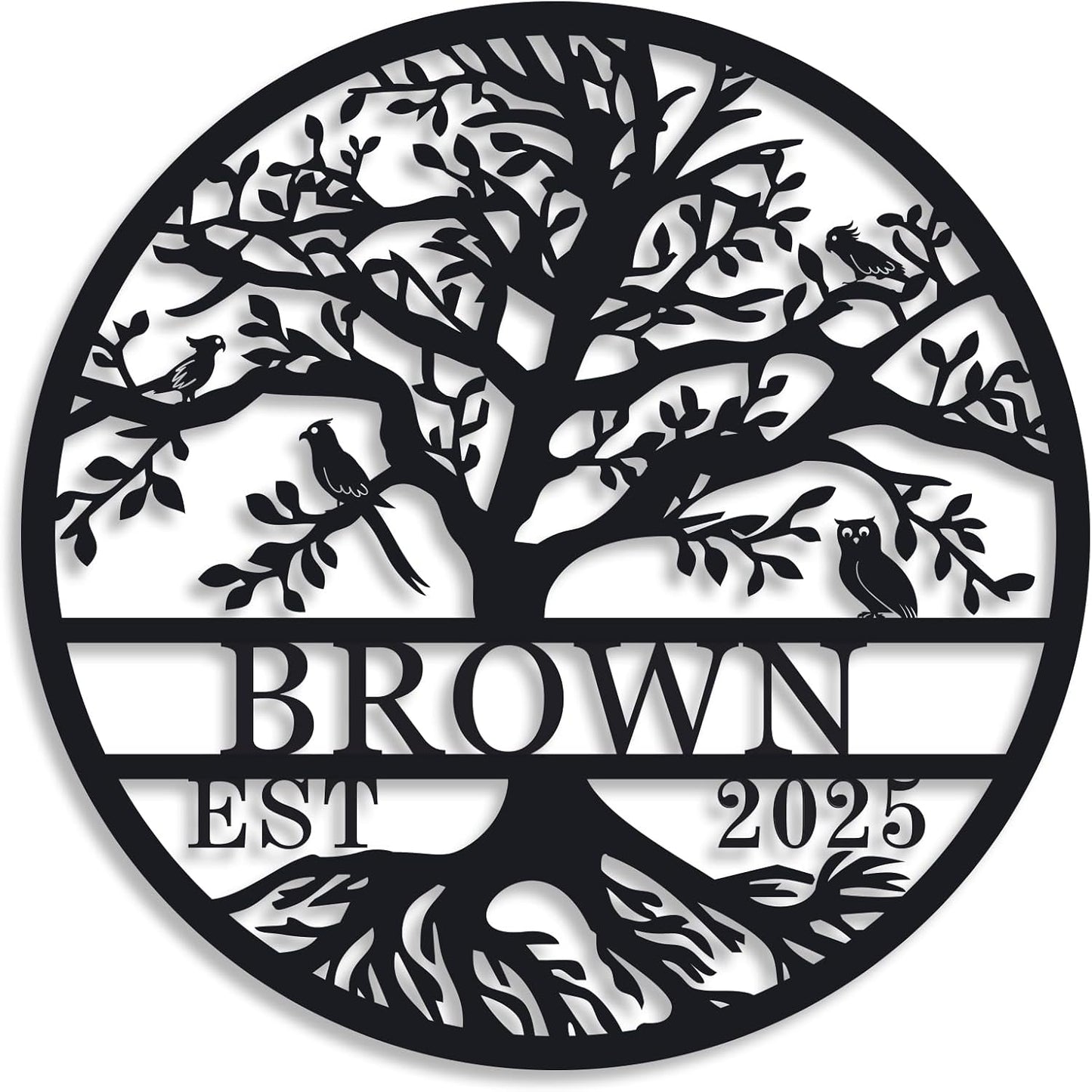 Personalized Tree of Life Metal Sign, Custom Name Sign, Tree of Life Wall Decor,Tree of Life Wall Decor, Custom Metal Signs Personalized