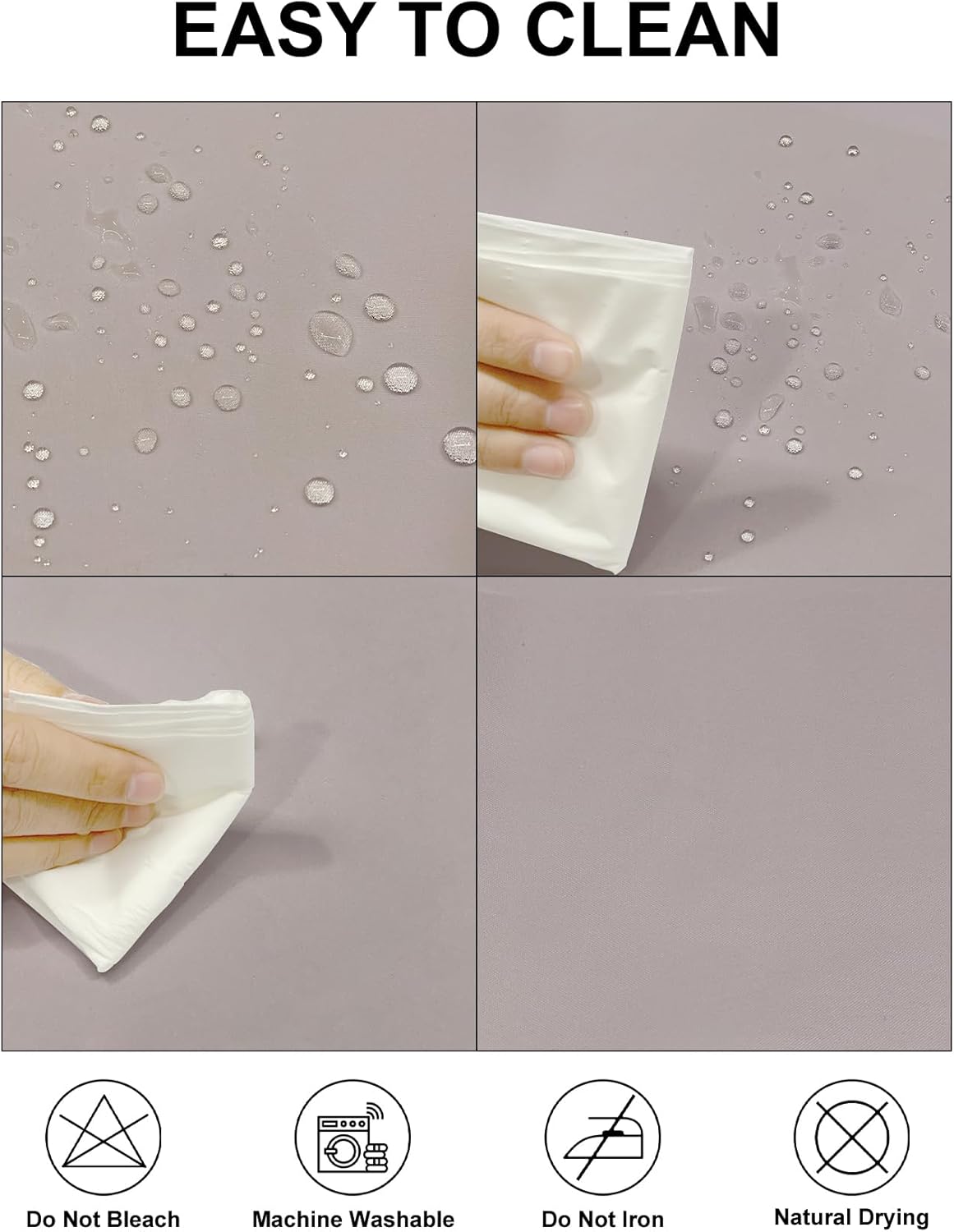 Fokitut 2 Pack Waterproof Round Tablecloth, 70 Inch, Stain Resistant and Wrinkle Polyester Table Cloth, Fabric Table Cover for Kitchen Dining, Wedding, Party, Holiday Dinner-Silver