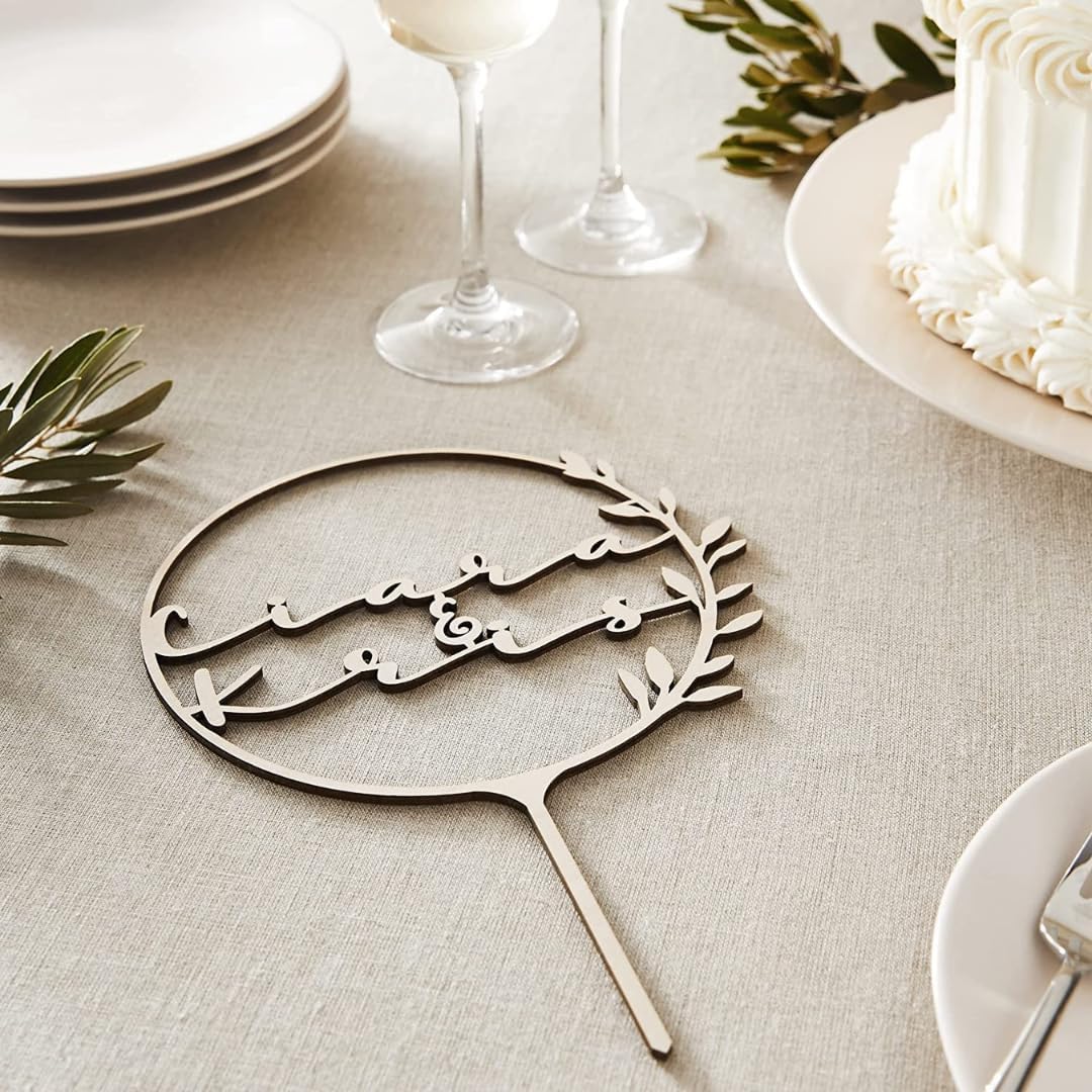 Wedding Cake Toppers, Wedding Cake Toppers Bride and Groom, Custom Cake Topper, Customize Your Own Anniversary Mr and Mrs Cake Topper (Design 1)