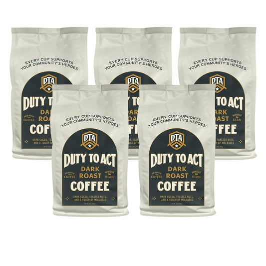 Duty to Act Dark Roast Whole Coffee Beans, 2 lbs (Pack of 5)