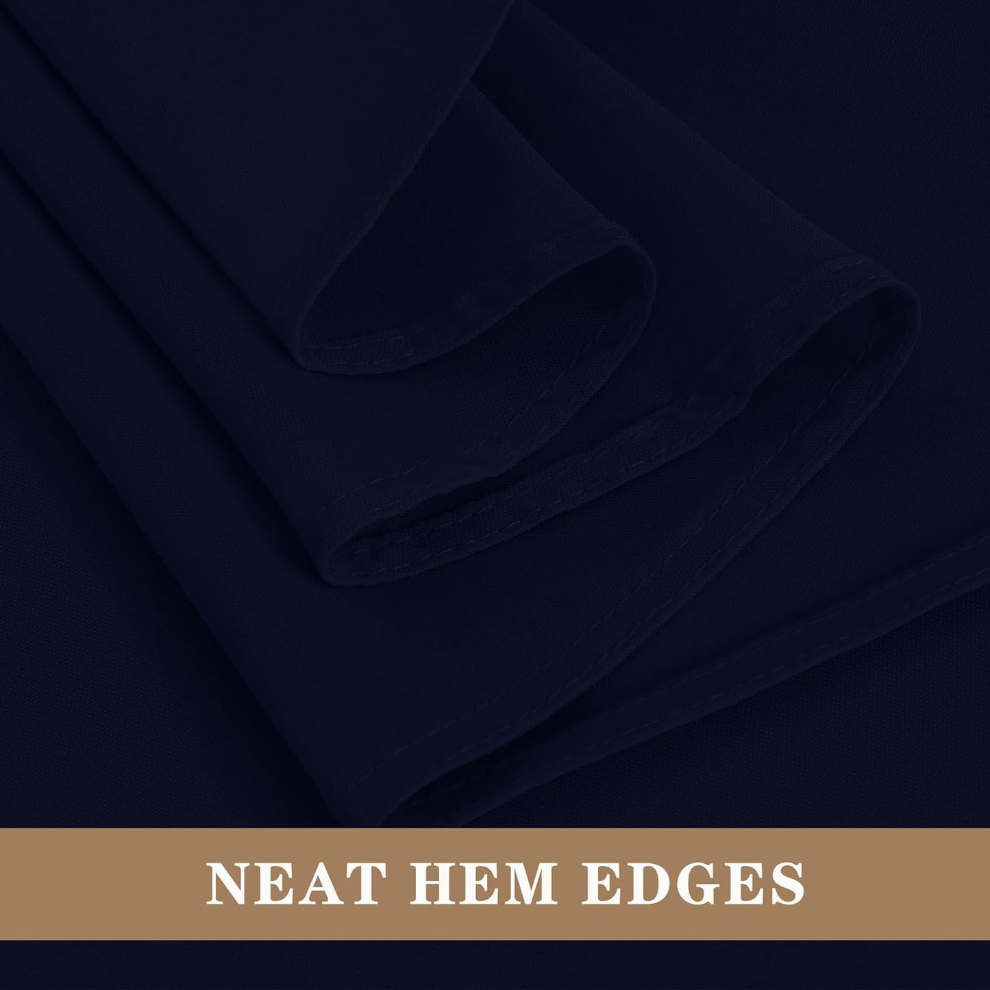 Fitable 6 Pack Navy Tablecloths for Round Tables - 108 Inches in Diameter - Stain Resistant and Washable Table Clothes, Polyester Fabric Table Covers for Wedding, Party, Banquet, Formal Events