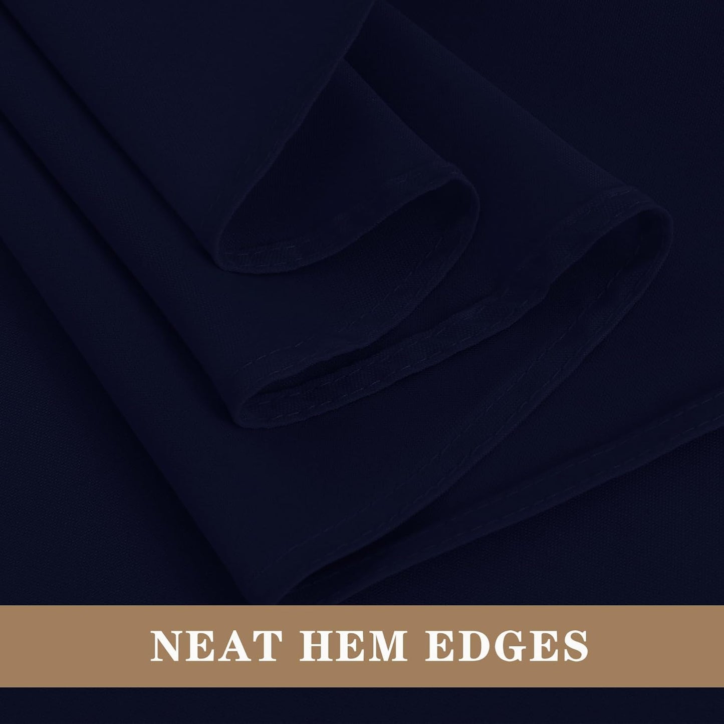 Fitable Navy Rectangle Table Clothes, 6 Pack - 90 x 156 Inch - Reusable and Washable Tablecloths, Polyester Fabric Table Covers for Wedding, Party, Banquet, Formal Events