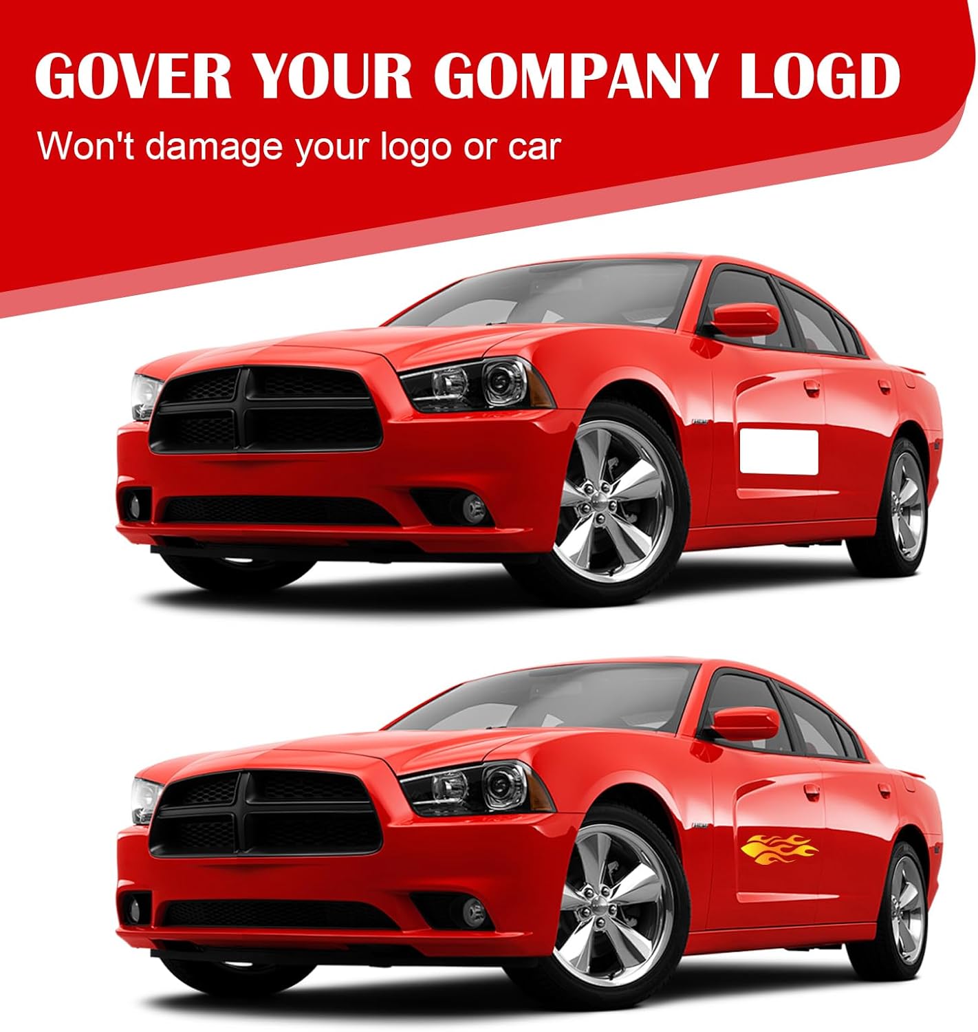 Thaibear Blank Car Magnets, 17" x 12", 2 Pack Car Door Magnets Signs for Vehicle, Rounded Corners Blank White Flexible Magnet Sheet Stickers for Car to Advertise Business and Personalized Decal