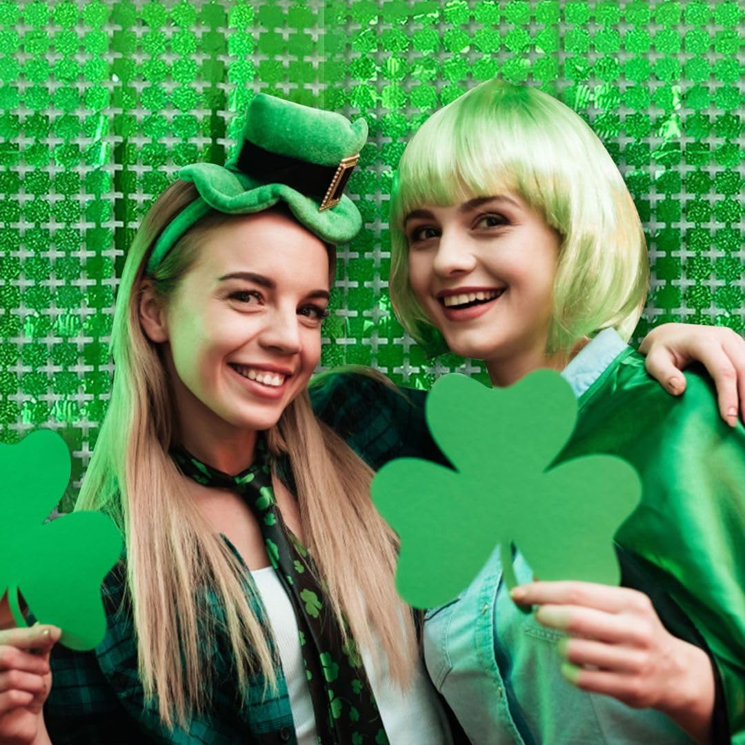 Green Streamers Tinsel Backdrop, Green Foil Fringe Curtain, Birthday Party Decorations, Christmas Decorations, Dinosaur Party Decor, Jungle Theme Decorations, Football Decorations for Party