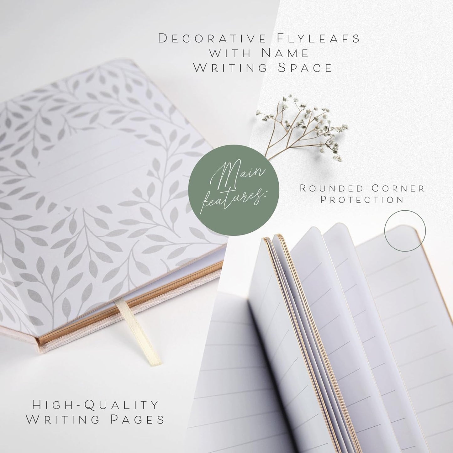 Vow Books His and Hers - Linen Wedding Vow Books Perfect as Bride & Groom Gifts, Wedding Registry Ideas - His & Hers Gifts Wedding Vow Book - Wedding Essentials & Accessories [Ivory & Terracotta]