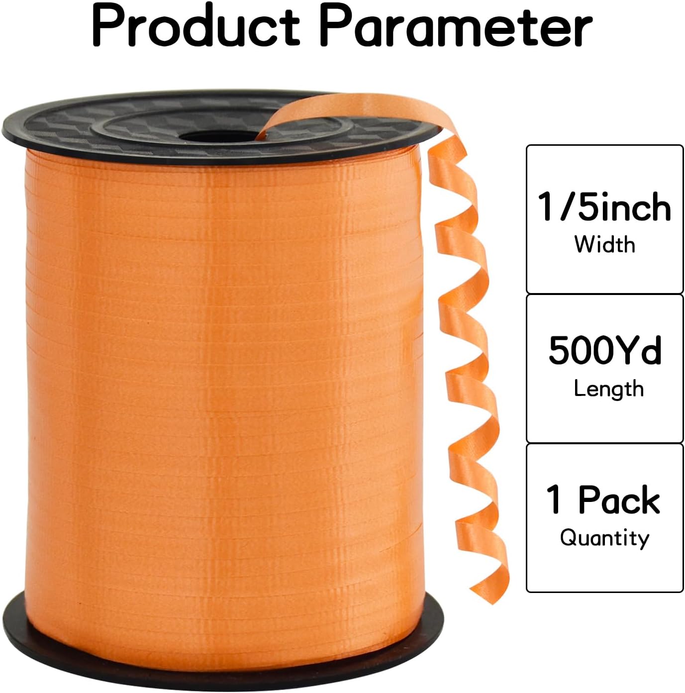 BEISHIDA 500 Yards Matte Orange Curling Ribbon Balloon String Crimped Ribbons for Gift Wrapping Ribbon for Birthday Halloween Fall Autumn Harvest Party Decoration Christmas Gift Wraps