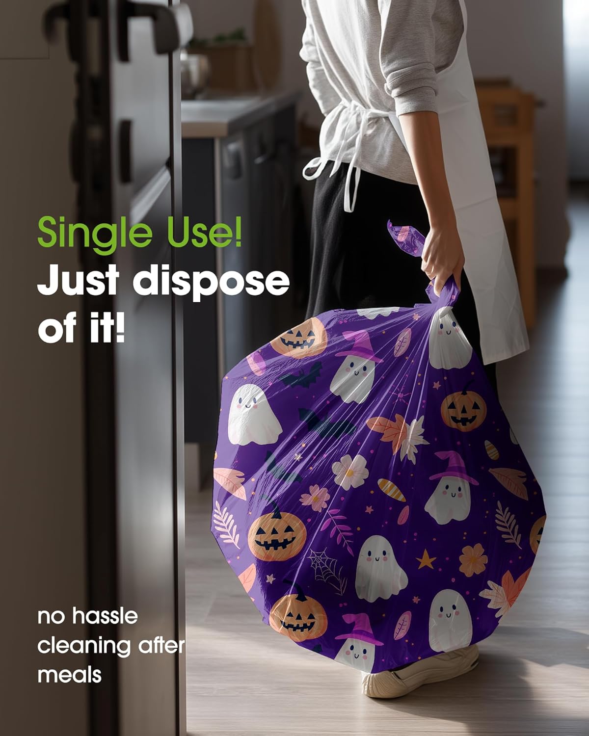 Pureegg Plastic Table Cloth Disposable 10 Pack, 54 x 108 Inch Table Cloths, Vampire Party Decorations, Halloween Tablecloths, Rectangle, Plastic Cover, Leakproof & Sturdy, Halloween Purple