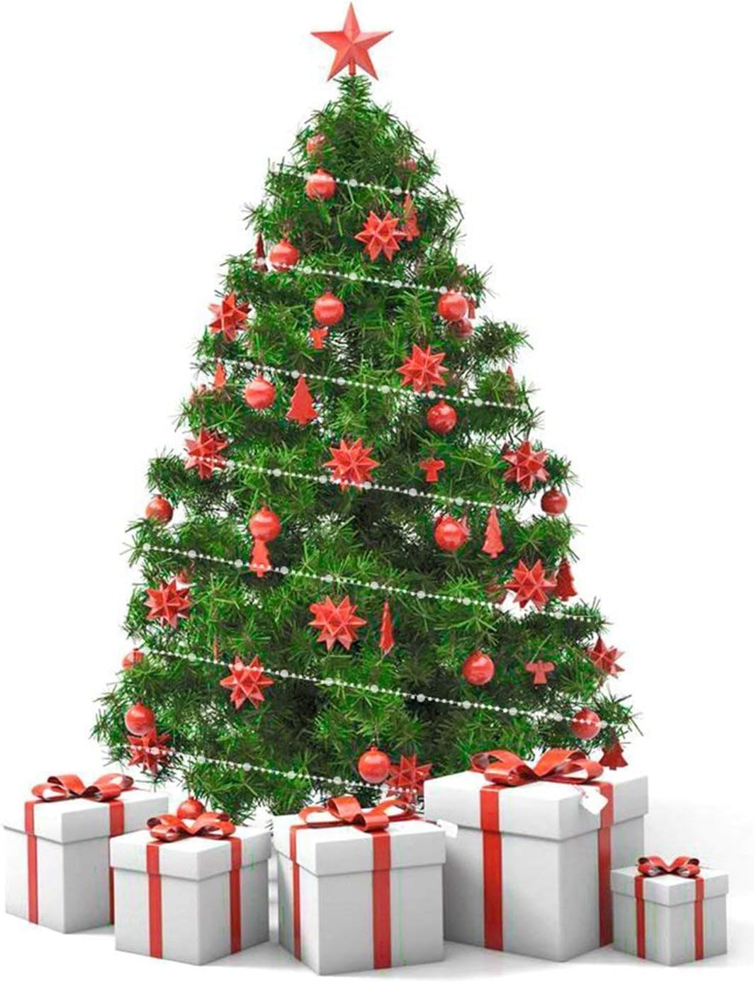 DomeStar 200FT White Pearls String, Artificial Pearl Strand Beaded Wire, for Home Decor, Garland Flowers, Party Supplies, DIY Crafts