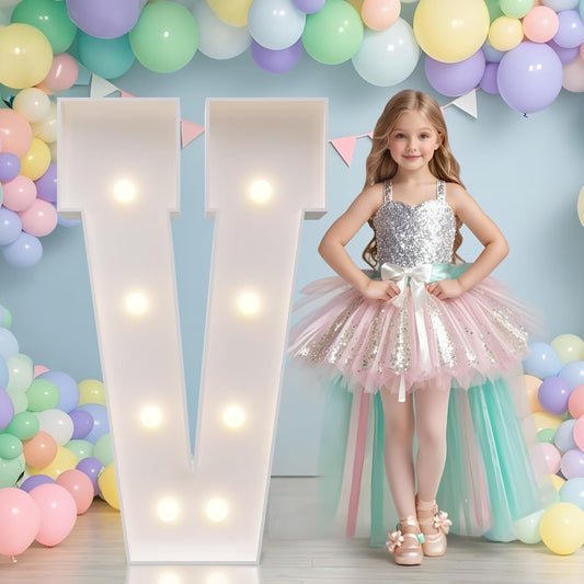 JoyMuse Marquee Letters 3 Feet Tall, Light Up Letters 3FT with Lights, Large Letters for Party, Letter U Light Up Letters for Baby Shower Wedding Proposal Graduation Birthday Decorations