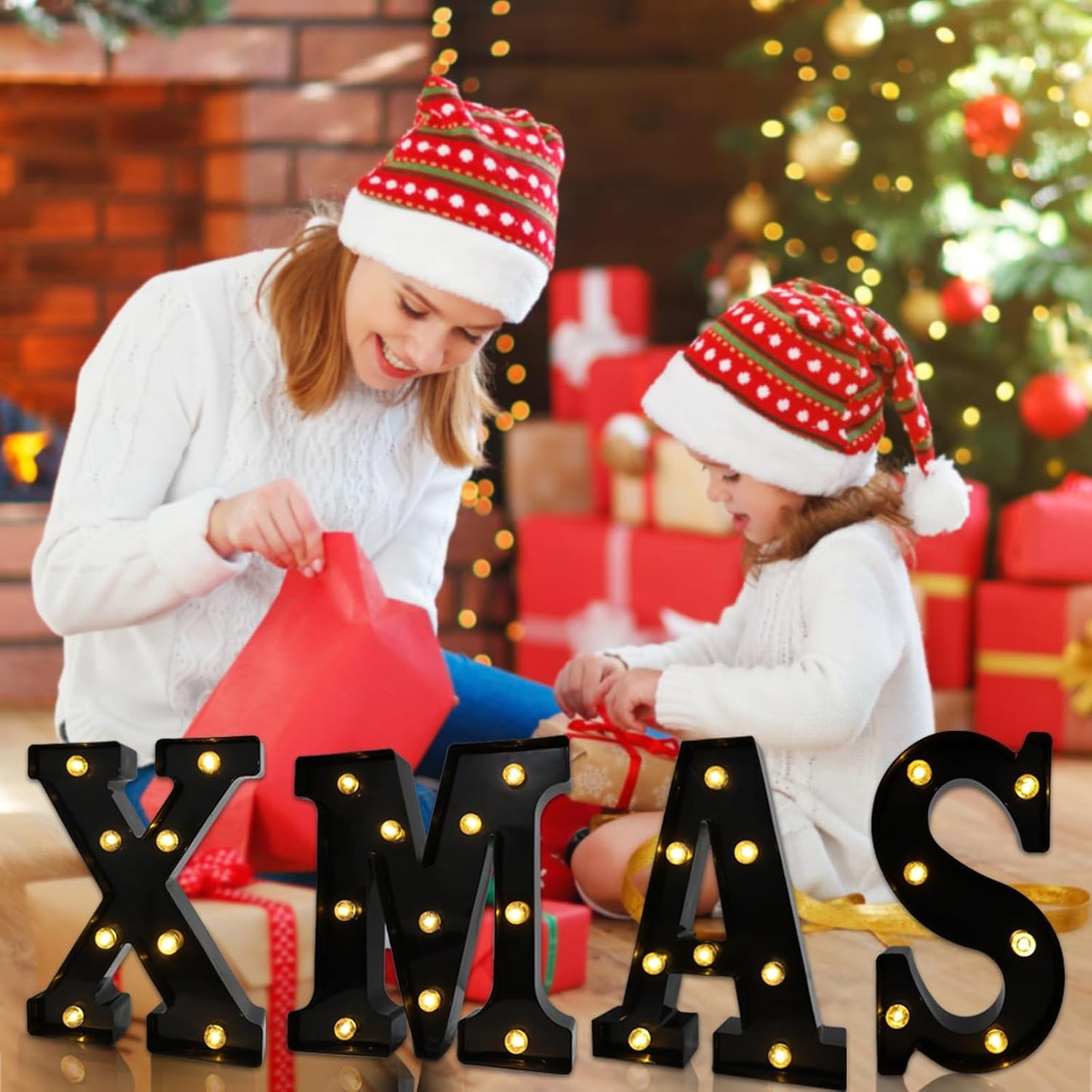 Led Marquee Letters, 8.58 Inch Black Light Up Letters, Small Led Letter Lights, Battery Powered Lighted Letterfor Table, Party, Birthday, Christmas Decor (Black, Letter M)