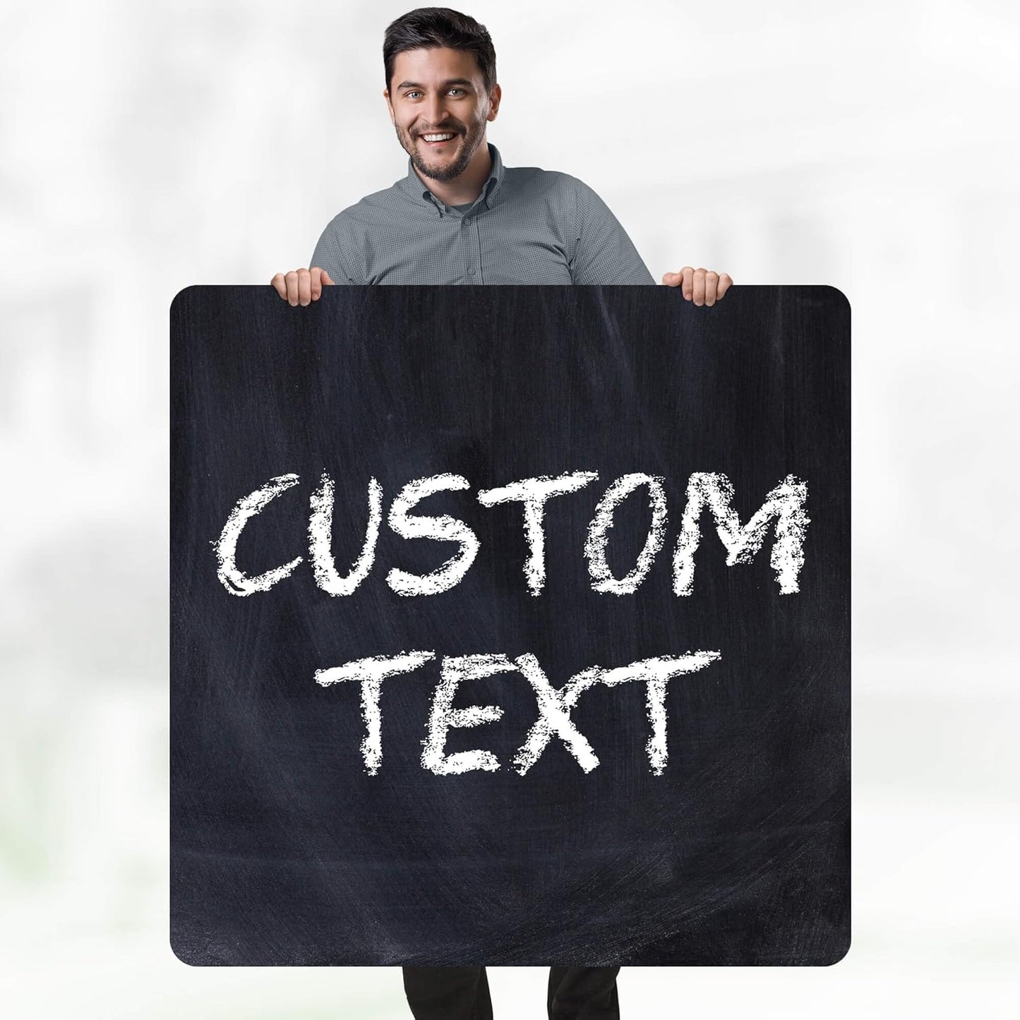 Custom Sign, Custom Street Sign, 11 Font Colors, 13 Font Styles, 4 Hole Options, 22 Sizes, 36x36 Inches, Rust Free DiBound, Fade Resistant, Made in USA by My Sign Center (Chalkboard Black)