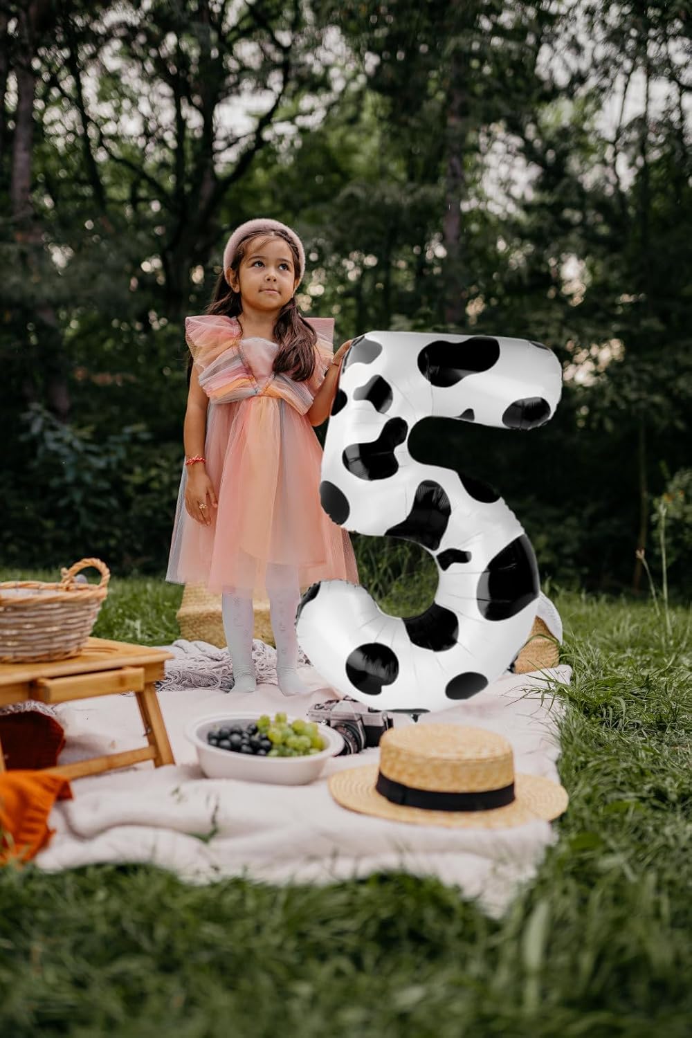 Cow Print Number Balloon Birthday Decorations, 40 inch Number balloon 0-9(Zero-Nine), Cow Balloon for Farm Birthday Party Supplies, Cow Themed birthday party Decorations (Number 9)