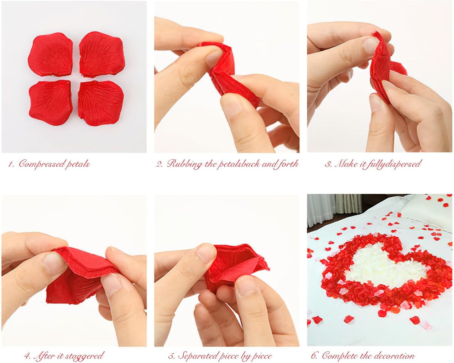 1000Pieces Rose Petals, Artificial Flower Petals Fake Rose Petals for Romantic Night,Wedding,Proposal Anniversary Flower Decorations(Peach Gradient)