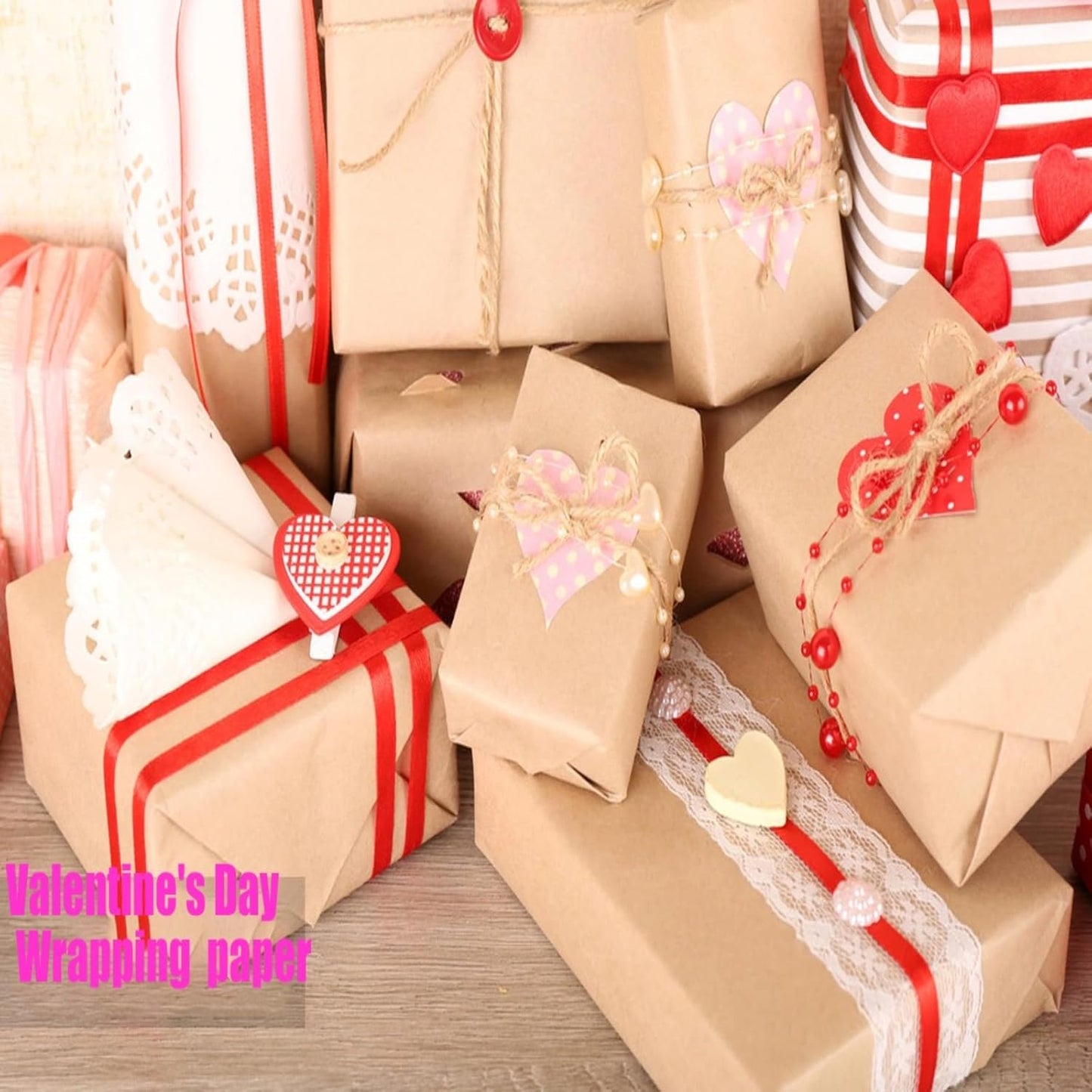 Vanhench Brown Wrapping Paper, Craft Paper, Kraft Paper 17.5"x 1800"(150'), Gift Wrapping Bulletin Board Arts & Crafts, Bouquet Flower Table Covering Poster Packing Shipping Moving Supplies 65GSM 45LB