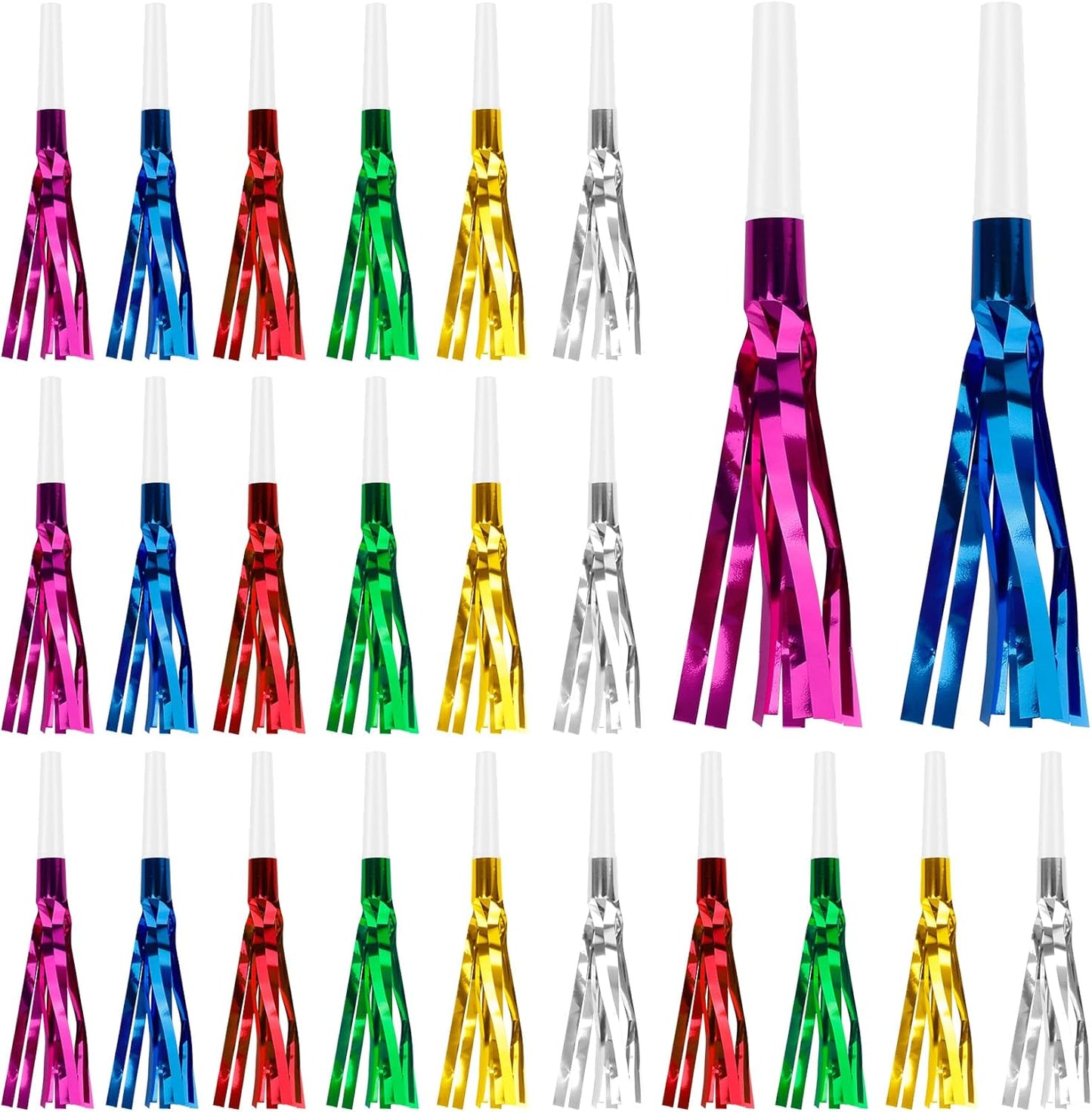 Gold Noise Makers Party Blowers 24 PCS Noise Maker Party Blowers Party Horns Birthday Blowers Party Whistles Gold Party Favors for Adults Birthday Party Sporting Events Halloween Party New Year Party