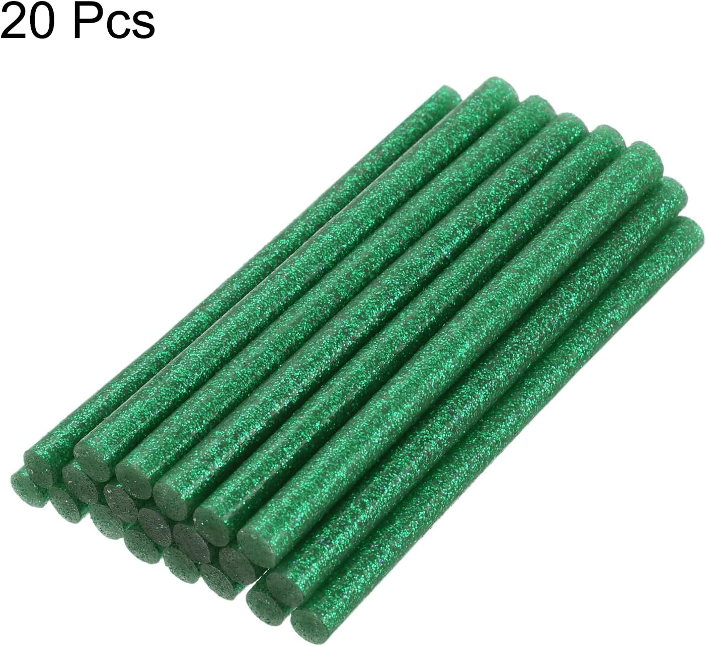 uxcell 20pcs Hot Glue Sticks for Glue Gun 11mm/0.43-inch x 6-inch Mini Hot Melt Adhesive Glue Stick Glitter Green