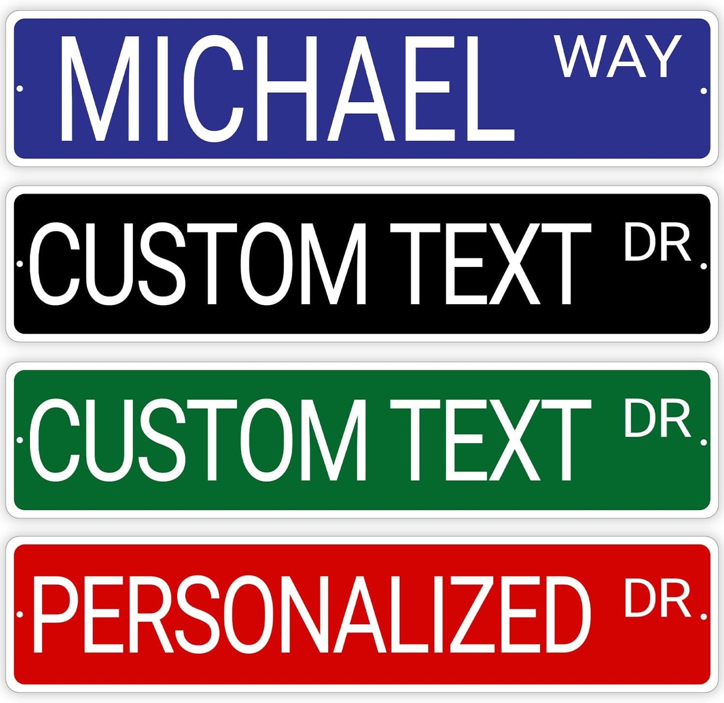 Custom Signs Metal, Personalized Reflective Street Signs for Outdoor, 4x18 Inches, Single/Double Sided, Fade Resistant .040 Aluminum, Ideal for Address, Parking
