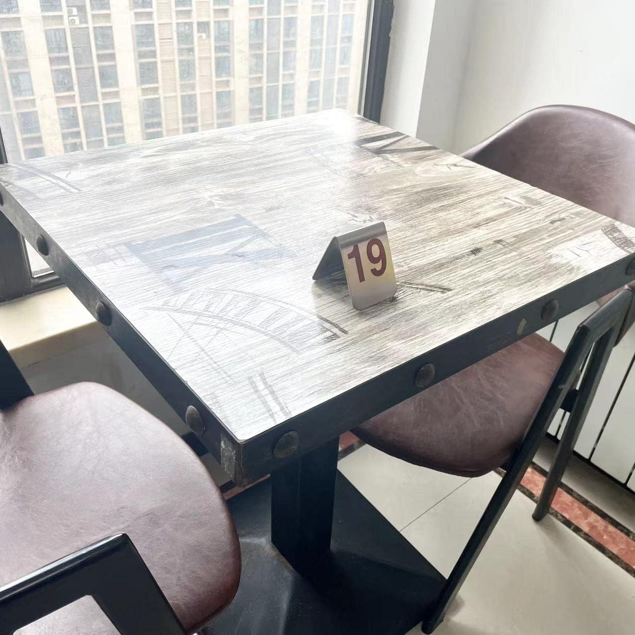 10 Pcs Metal Place Cards Stackable Tent Style Table Numbers，Place Card Holders for Celebration Wedding Party Restaurants Cafes Bars Gatherings meeting Room Board Game Serial (Medium 11-20, Red)