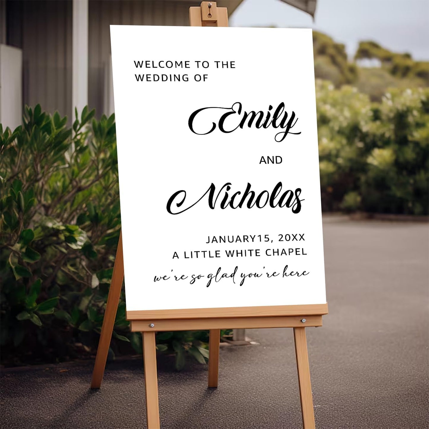 Personalized Wedding Welcome Sign Template, Modern Minimalist Reception Board, Editable Printable Wedding Sign