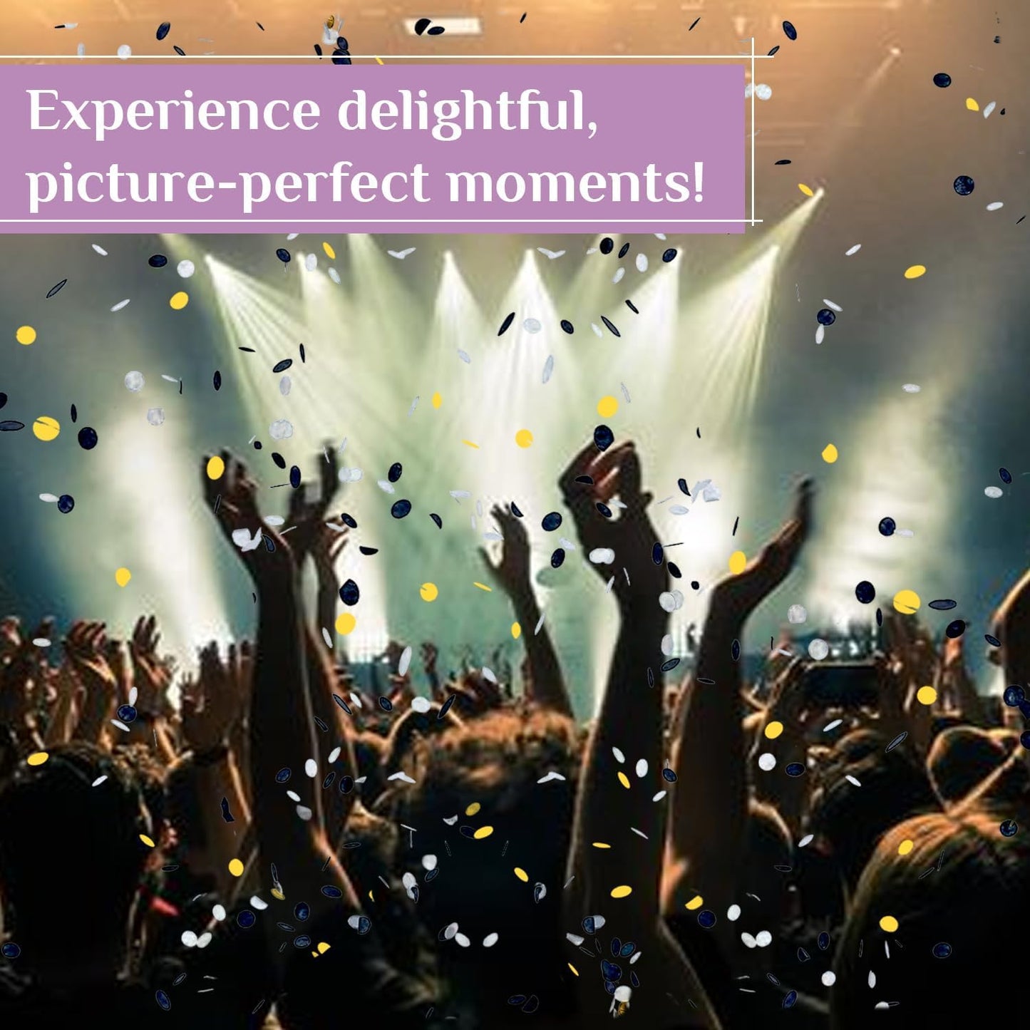 Confetti Cannon Black Gold 12 Pack Confetti Poppers 12 inch Celebrate Party Poppers Confetti Party Cannon for Anniversary Wedding Poppers Launchers, New Year's Eve, Birthdays and Weddings