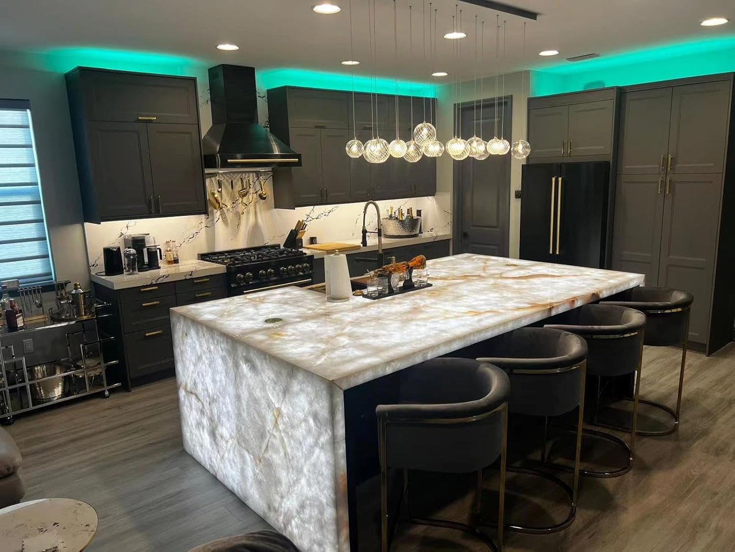 4PCS Soft LED Backlight Sheet 36W 6000Kwhite Color Backlit Flexible cuttable Each pcs 19X9.5 inch for Translucent countertop.