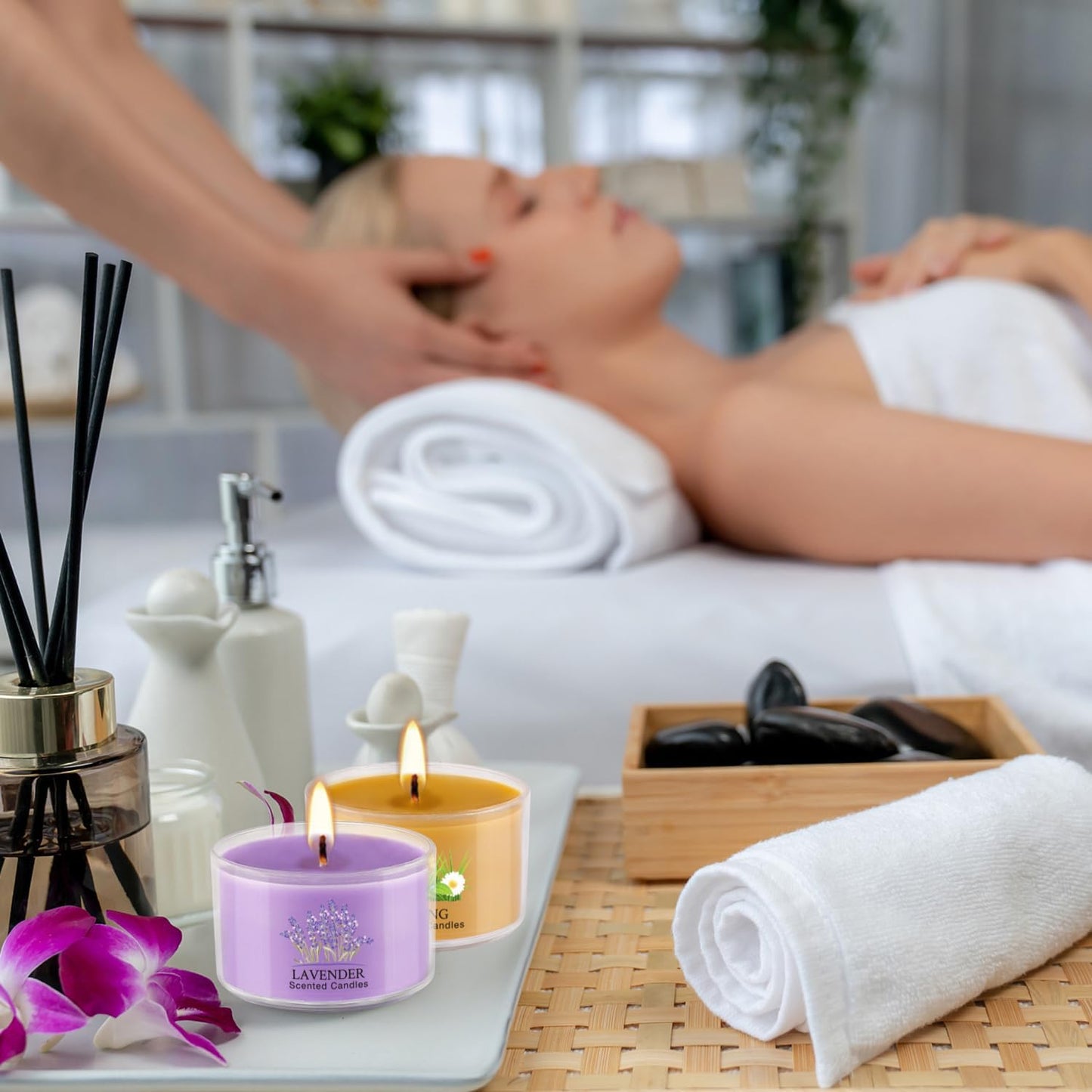 40 Scented Candle Set, 10 Fragrances, 35g Natural Soy Wax Candles with Smokeless Cotton Wicks, Ideal for Home Decor, Yoga, Meditation, Spa & Gifting.