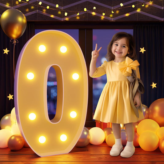 Marquee Letters 3 Feet Tall Large Light Up Letters O Happy Birthday Decorations Marry Me Engagement Party Decor Yellow Light Birthday Decorations Balloon Arch Kit Foam Sign O