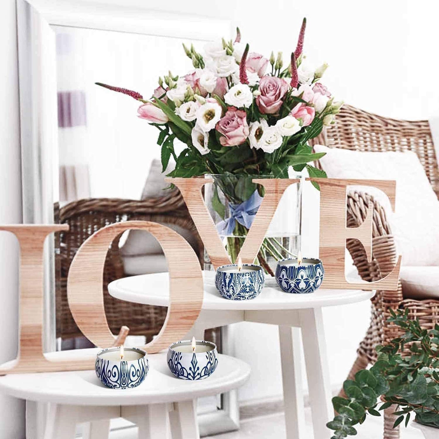 Scented Candles Gifts Set 16 Pack Soy Wax Travel Tin Jar Candles for Home 2.5 OZ for Mom for Christmas, Birthday, Thanksgiving, Mother's Day