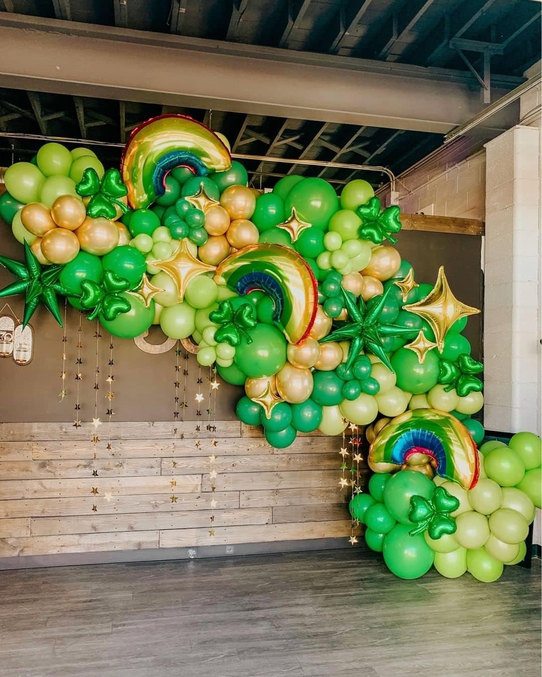 3pcs 26inch 3D Explosion Star foil balloon, Green Foil Cone Starburst Balloons for Birthday Wedding New Year Party Event