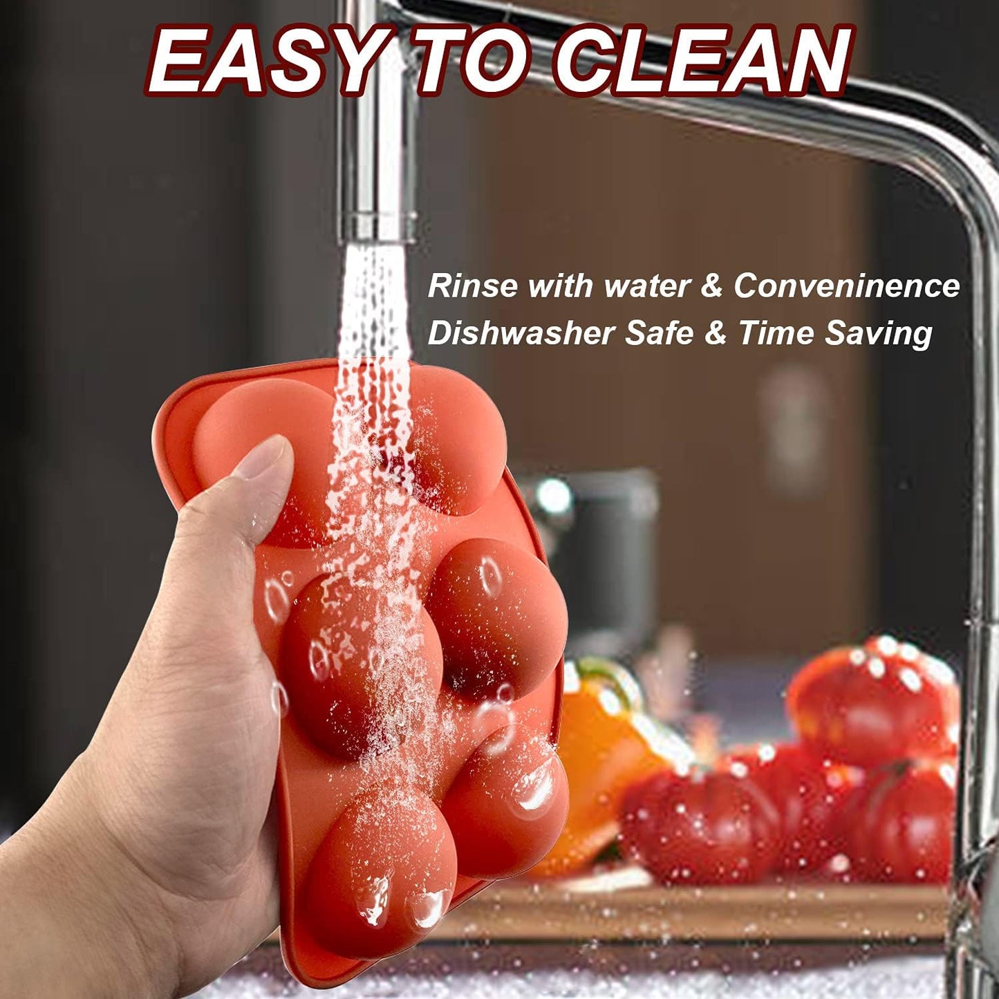 6 Holes Medium Semi Sphere Silicone Molds, 3 Packs Half Sphere Silicone Baking Molds for Making Chocolate, Cake, Jelly, Dome Mousse