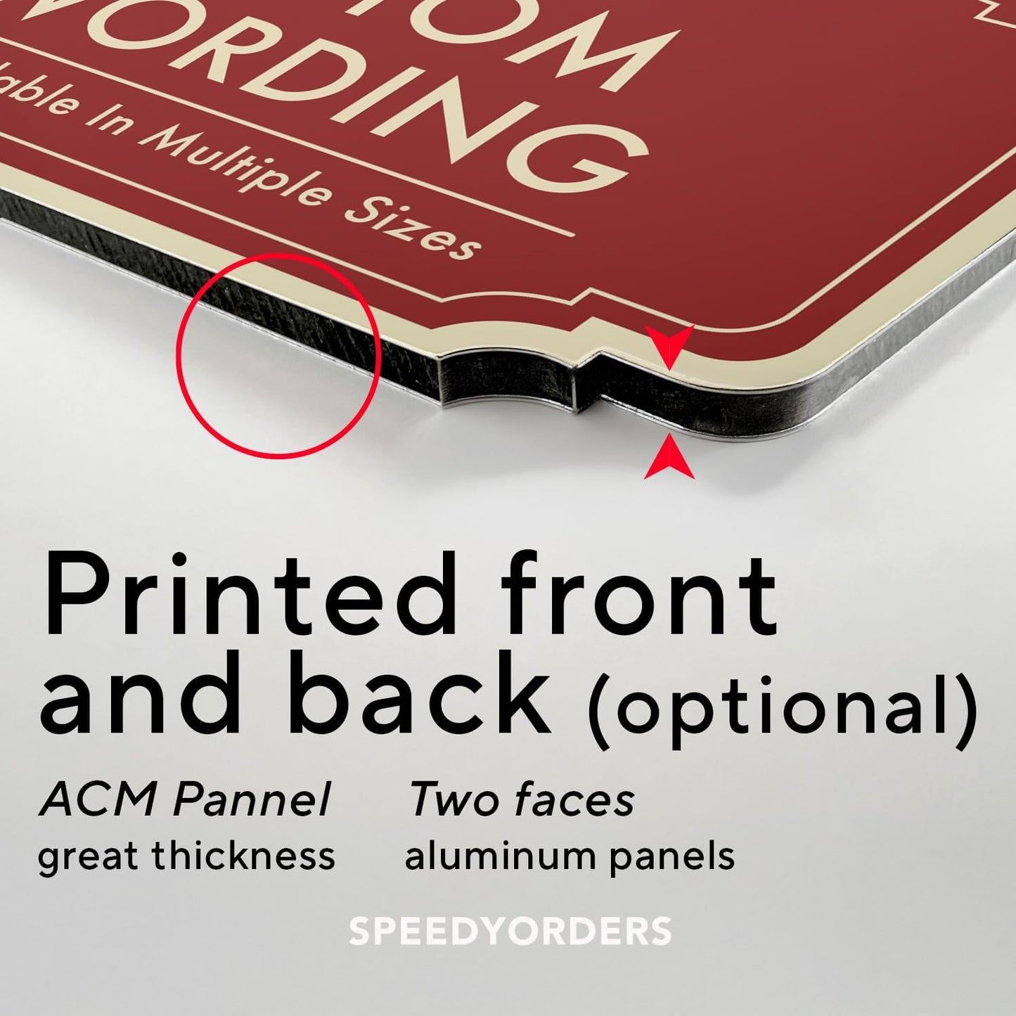 Custom Decorative Outdoor Metal Sign: Personalized Aluminum Design - Driveway Red Brick 8x8 In - Waterproof, Made In USA