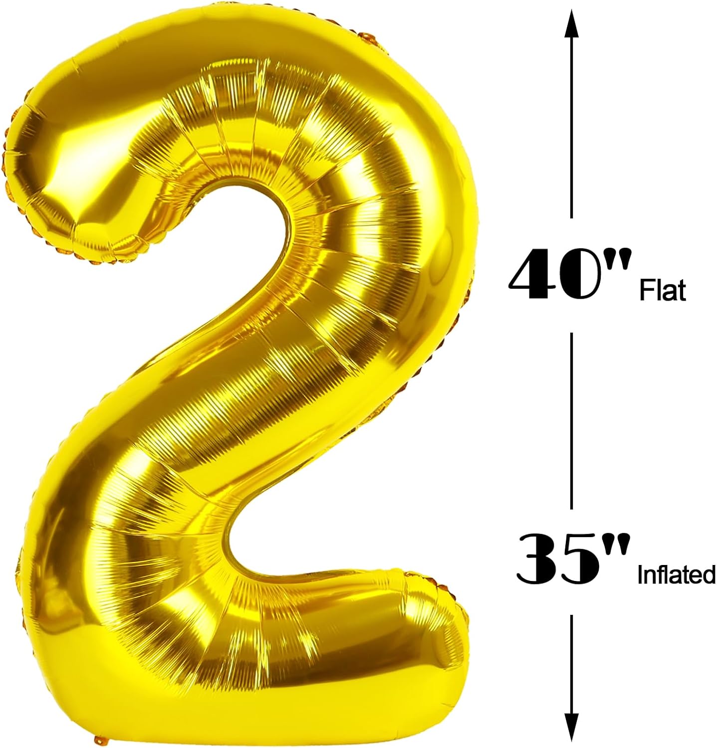 40 Inch Gold Large Number 24 Birthday Balloon, Giant Number 24 Balloons, Foil Mylar Big Balloons for Men Women Anniversary Graduation Supplies Decorations