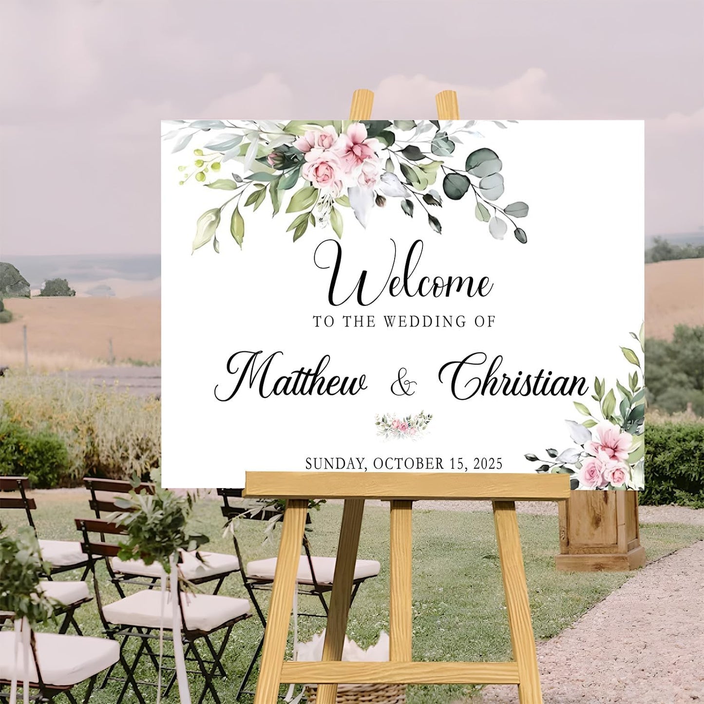 Welcome To Our Wedding Sign, Custom Wedding Welcome Sign, Easel Stand For Wedding Sign, Engagement Yard Sign, Reserved Table Signs For Wedding, Signs For Wedding