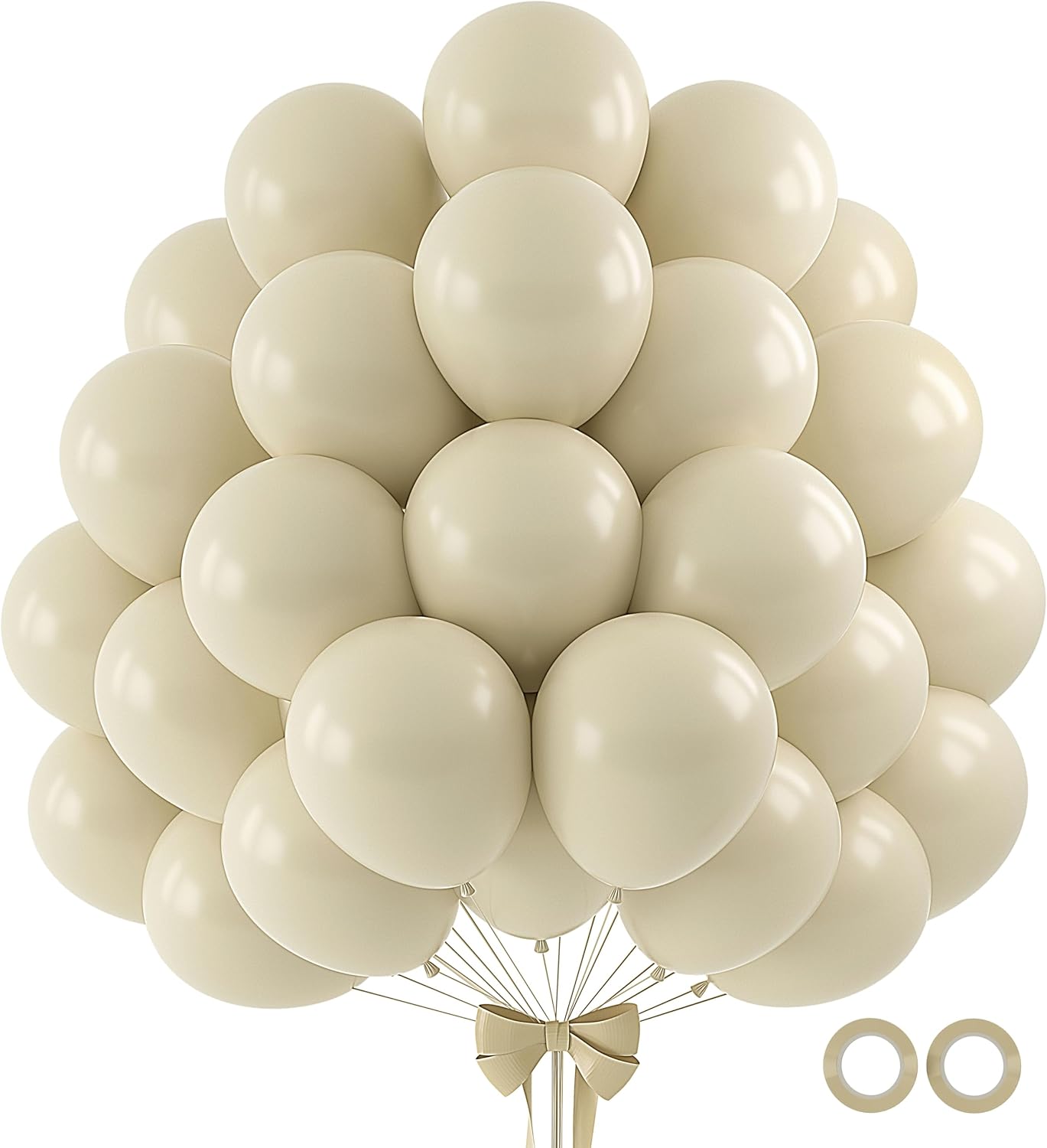 110pcs White Sand Balloons 12 Inch White Latex Balloon Garland Arch Kit for Birthday Baby Shower Anniversary Graduation Wedding Party Decorations