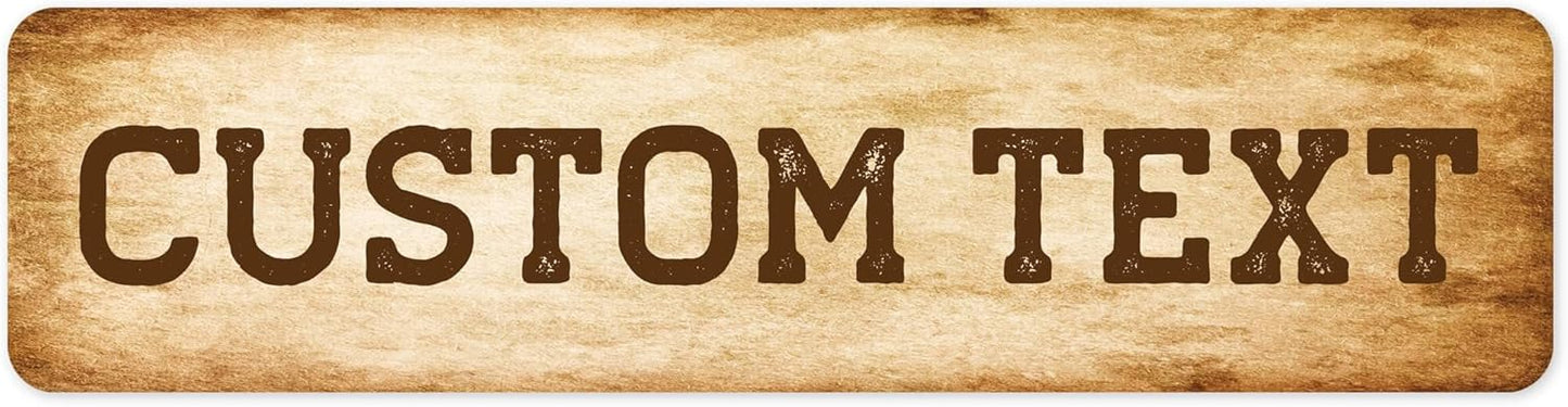 Custom Sign, Custom Street Sign, 11 Font Colors, 13 Font Styles, 4 Hole Options, 22 Sizes, 12x48 Inches, Rust Free DiBound, Fade Resistant, Made in USA by My Sign Center (Vintage)