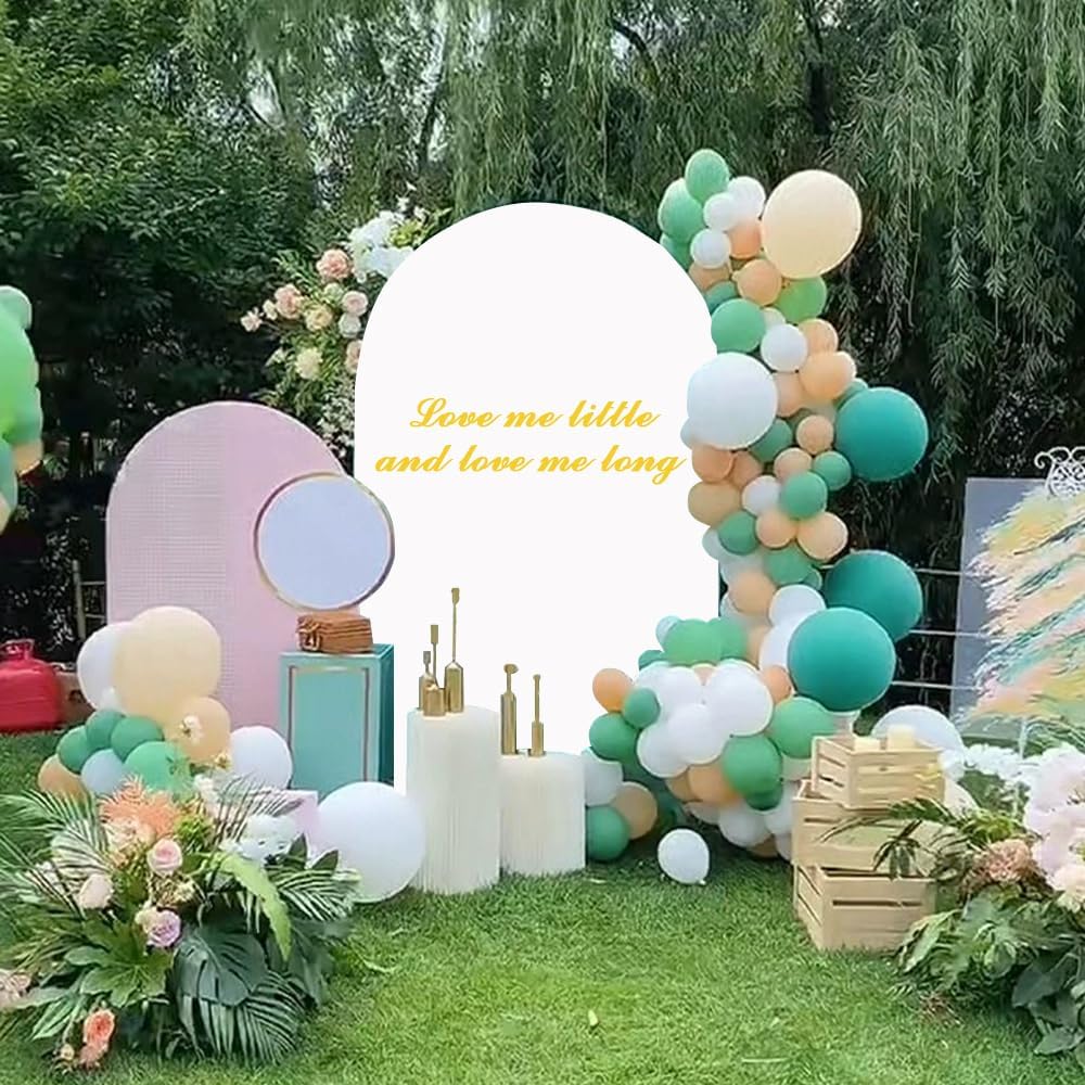 White Arch Cover - 4ft Wedding Arch & Backdrop - Stretchy Spandex Fitted Cover - Chiara Backdrop for Baby Shower & Birthday Decor