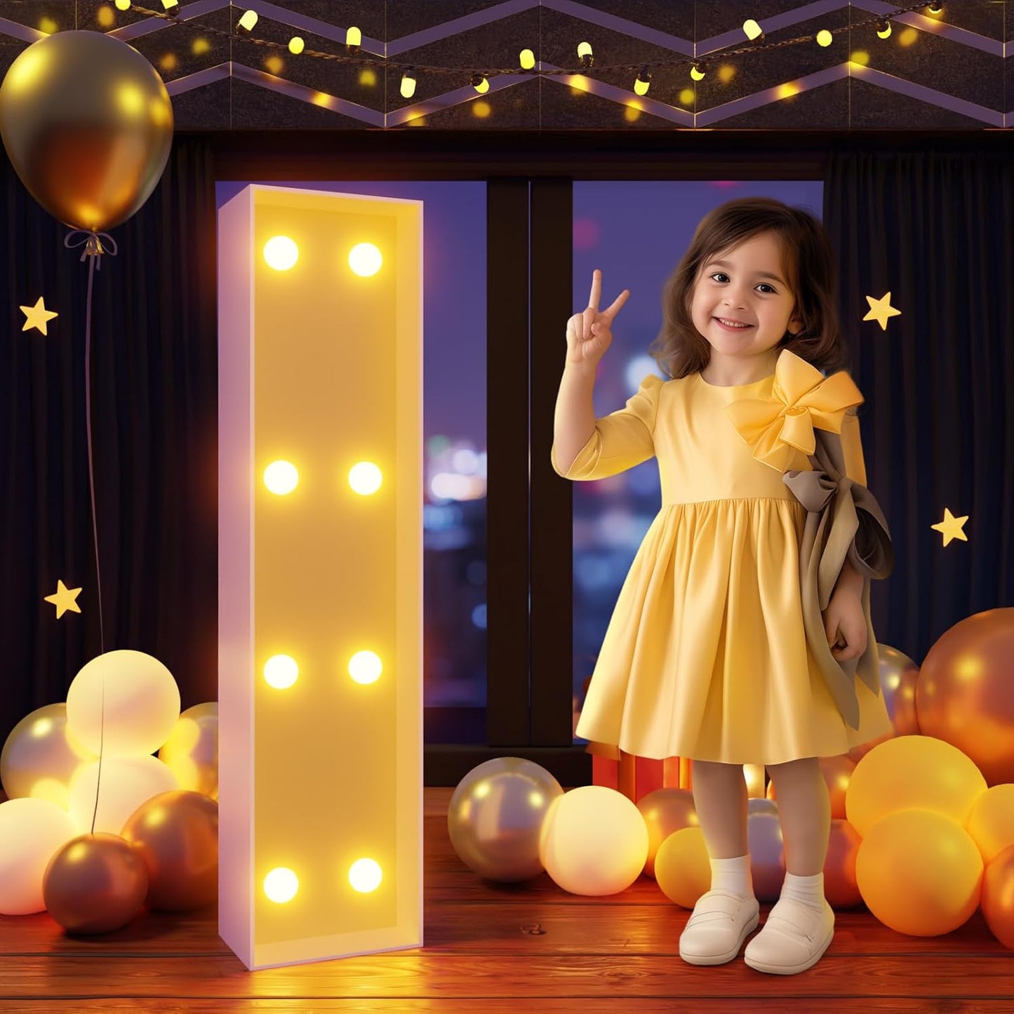 Marquee Letters 3 Feet Tall Large Light Up Letters I Happy Birthday Shower Decorations Marry Me Engagement Party Decor Yellow Light Birthday Decorations Balloon Arch Kit Foam Sign I