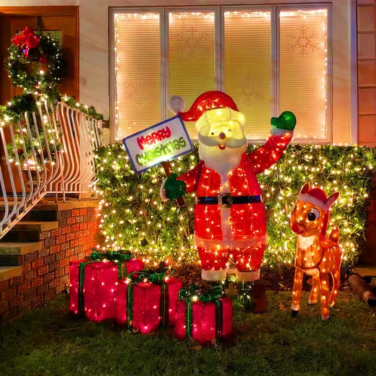 JMEXSUSS 1200 LED Warm White Christmas String Light Outdoor Indoor,Christmas Tree Lights Clear Wire, 315 FT Christmas Lights Plug in for Bedroom Tree Room Party Birthday Decorations, EXS-S-1200