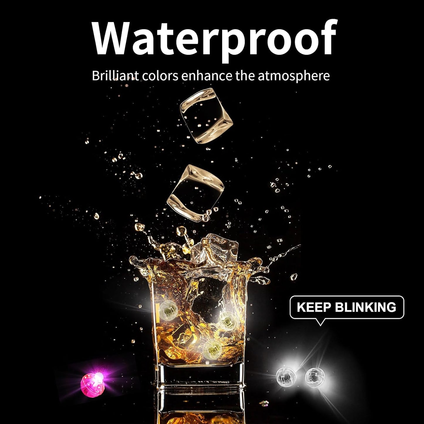 Aogist 50 Pcs Balloon Lights with Hook,Long Standby Time,Waterproof Mini Light for Birthday Party Wedding Christmas Halloween Easter Decorative (Flash, Cool White)