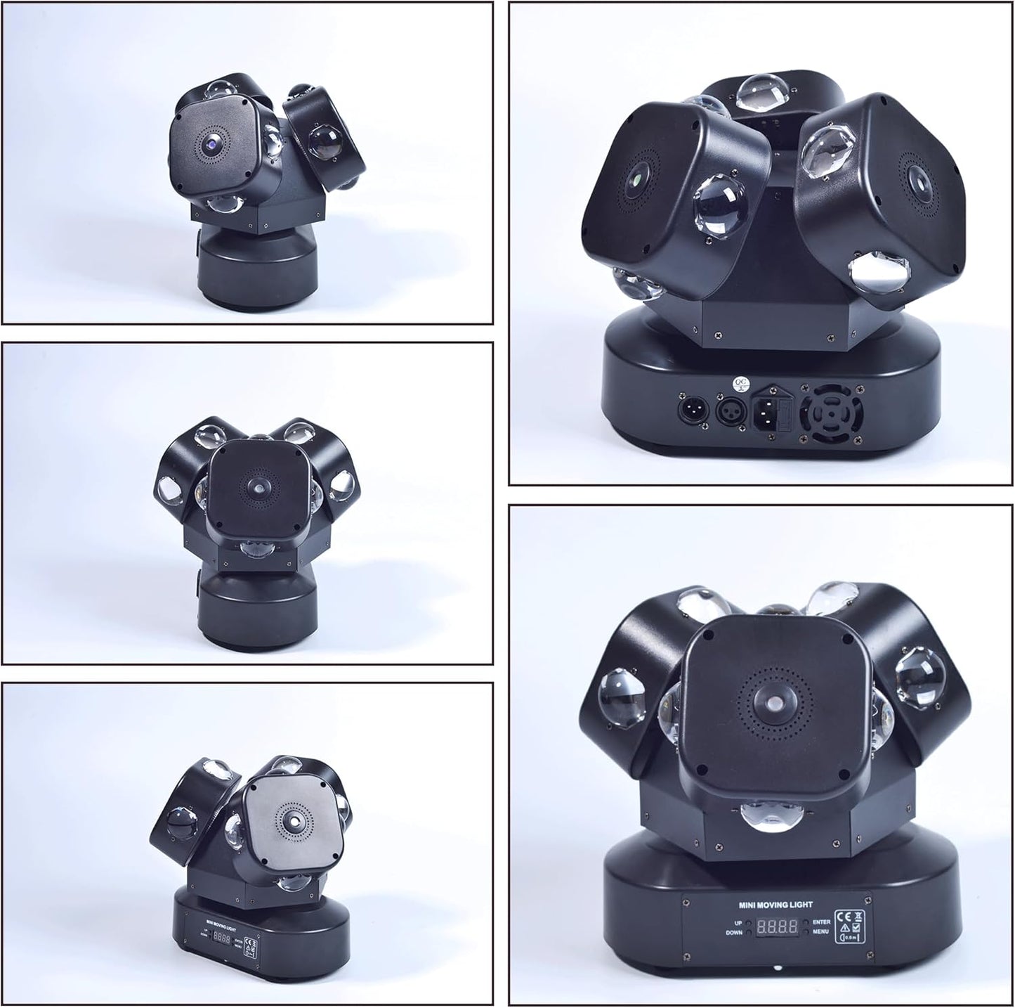 Moving Head DJ Light DMX 512 Strobe Lighting LED with Sound Activated Party RGBW Beam Lights Stage Lighting for Events DJ KTV Disco Wedding Concert Festival (12LED Stage Light w/Special Lights)