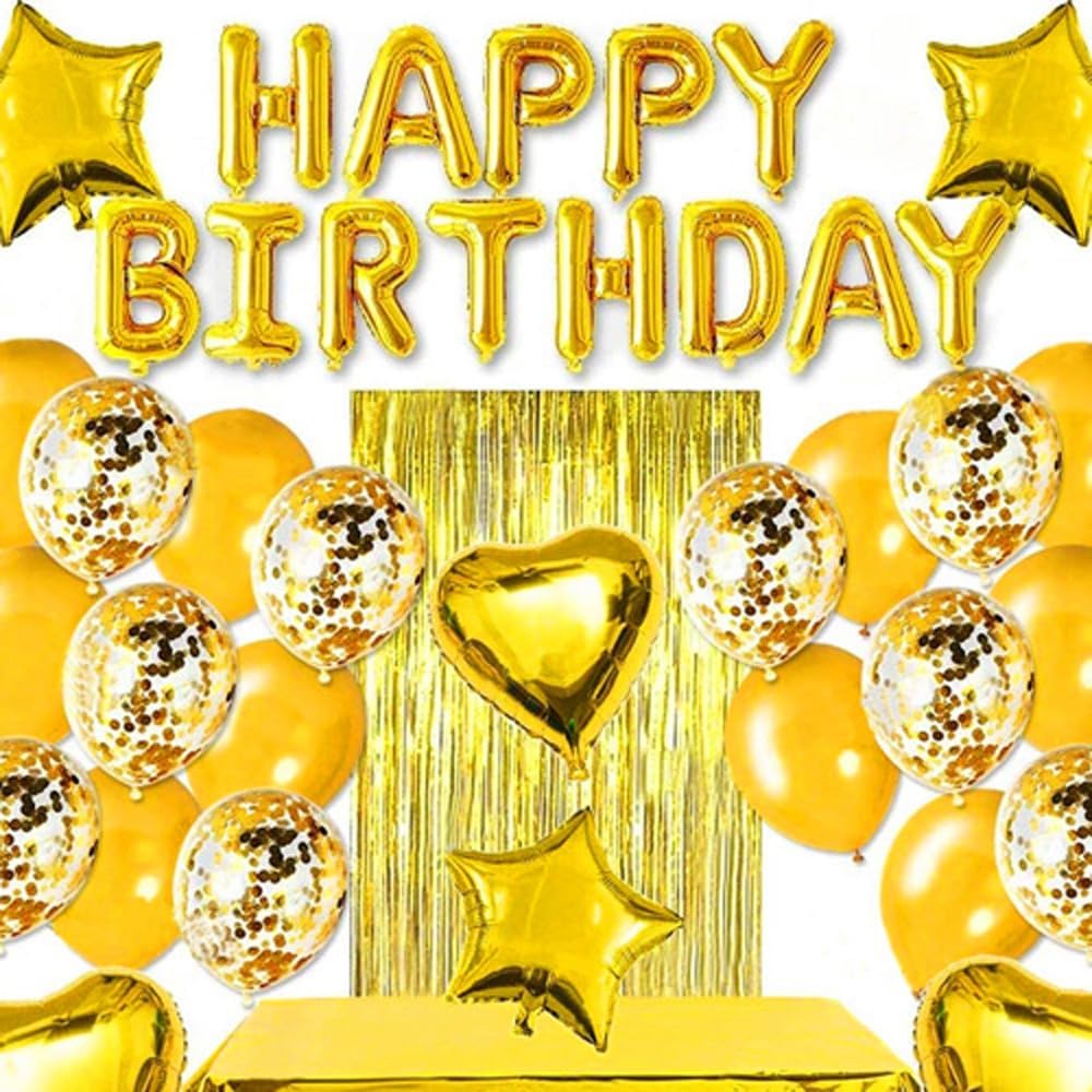 QRabbit 4 Pack Foil Fringe Curtains, Gold Metallic Tinsel Party Streamers Curtains, Backdrop Curtain for Birthday Graduation Engagement Wedding Bachelorette Baby Shower Party Decorations