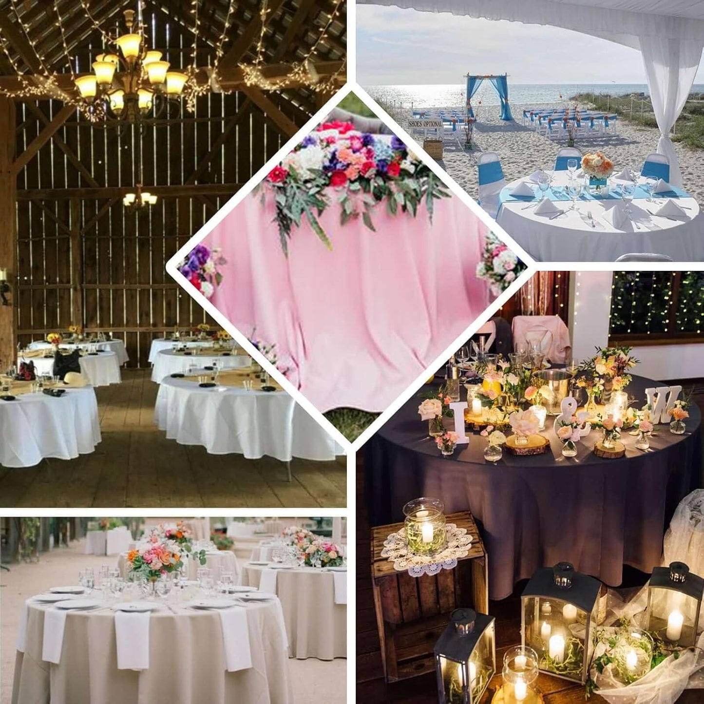 Efavormart Round Tablecloth, 108 Inch Stain & Wrinkle Resistant Washable Table Cloth, Decorative Polyester Fabric Table Cover for Banquet, Wedding, Dining- Peacock Teal Green