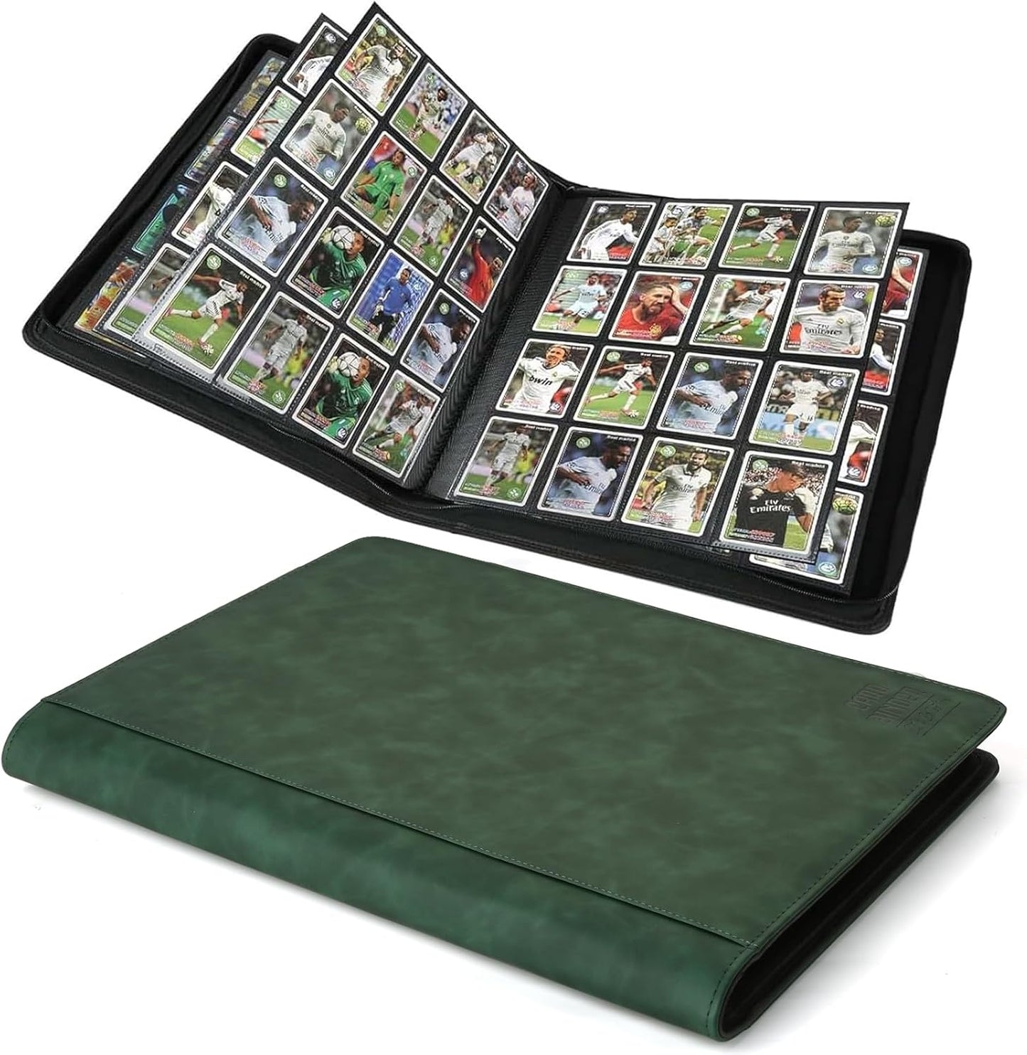 Premium Ringless Trading Card Binder - 1024 Capacity, 16 Side-Loading Pockets per Page, Archival Quality Protection & Anti-Slip Spine for TCG, MTG, Sports Cards (Dark Green)