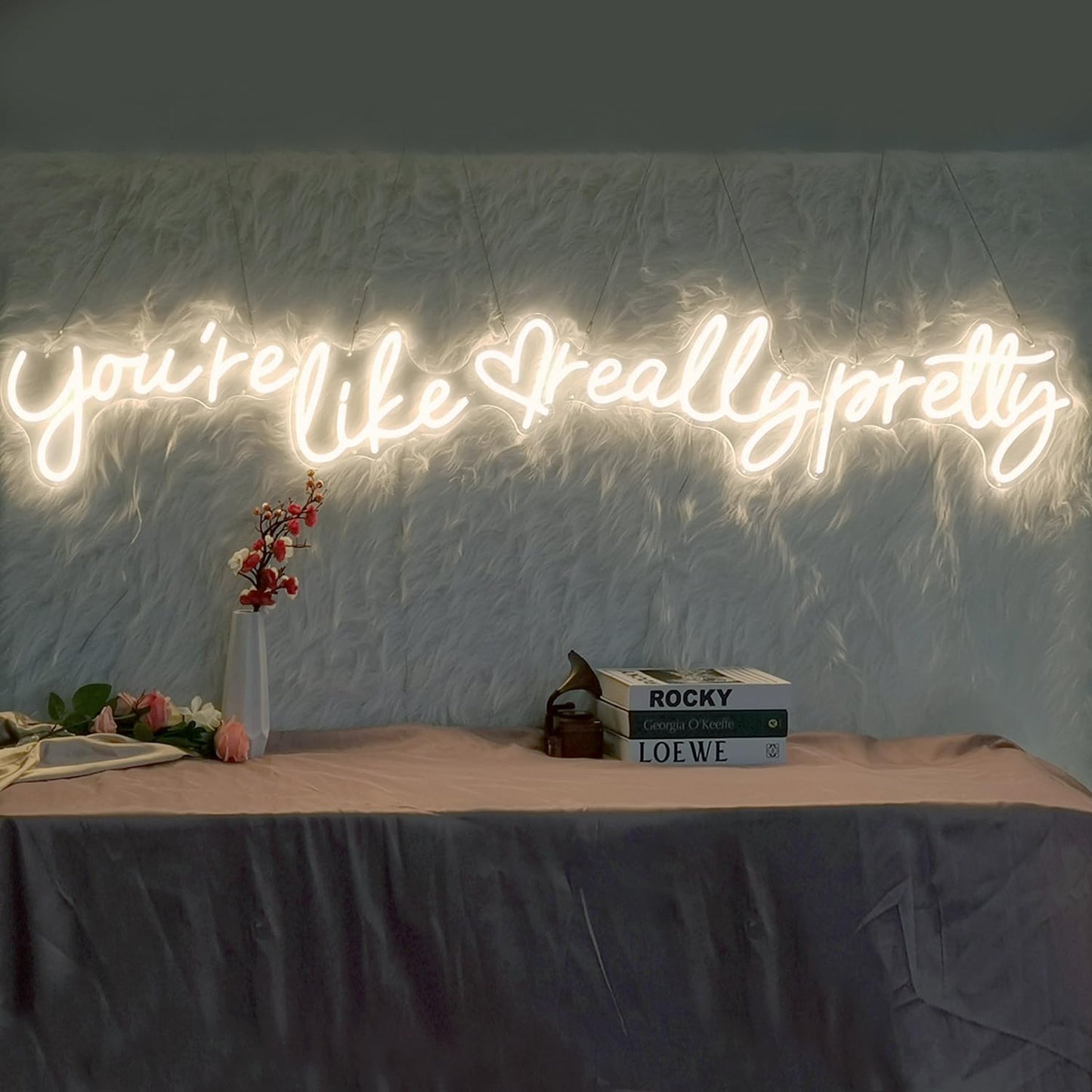 You're Like Really Pretty Neon Signs, Neon Light for Wall Decor,Light Up Sign for Wedding, Engagement,Neon Signs for Bedroom Decor