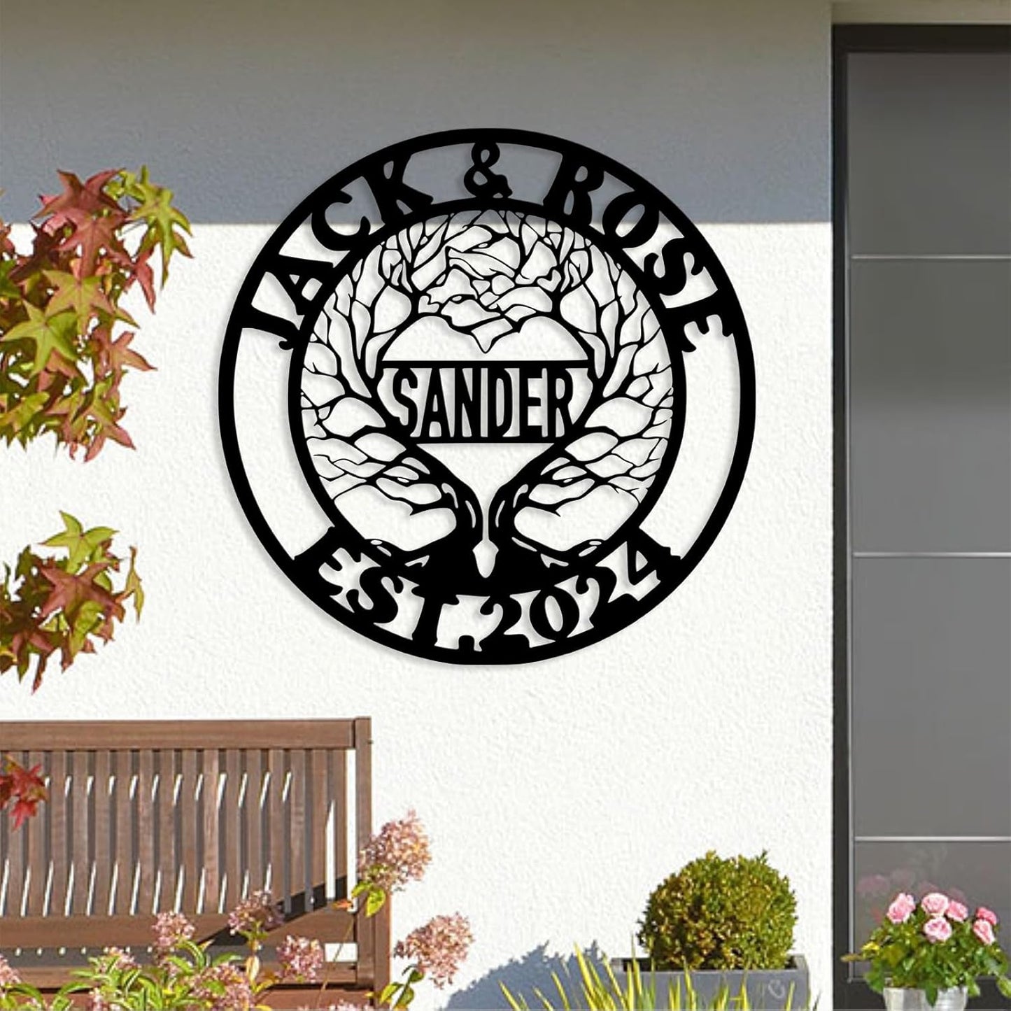 Personalized Tree of Life Metal Sign Wall Art Decor, Custom Wedding Gifts for Couples, Custom Family Name Sign, Christmas Valentine's Day Housewarming Gifts