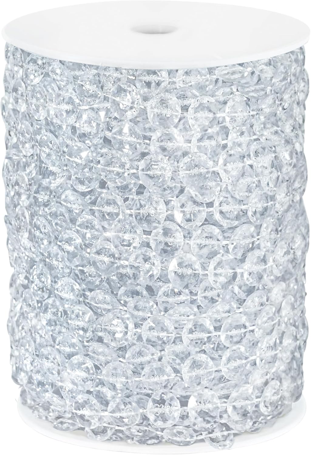 99FT Acrylic Crystal Garland, Clear Diamond-Shaped Crystal Bead Strands, DIY Crystal Beads String Roll for Wedding Decorations Party Decorations Beaded Curtain Crafting Projects