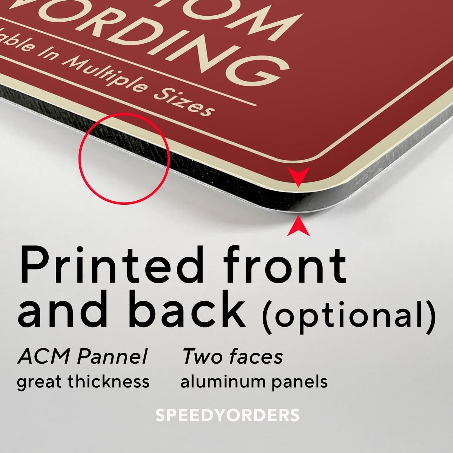 Custom Decorative Outdoor Metal Sign - Personalized Aluminum Driveway Sign, Waterproof, Made In USA - Design 1 Red Brick 18x18 In