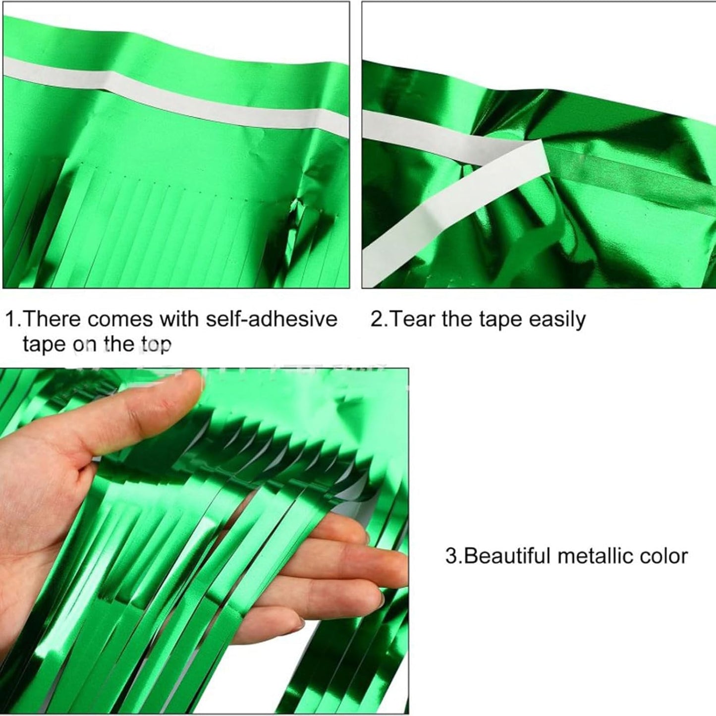 4 Pack Metallic Foil Fringe Tinsel Table Skirts,29x108 Inch Party Disposable Table Skirt Banner for Hotel Banquet Parade Floats Mardi Gras Holiday Birthday Wedding New Year Party Decoration(Pink)