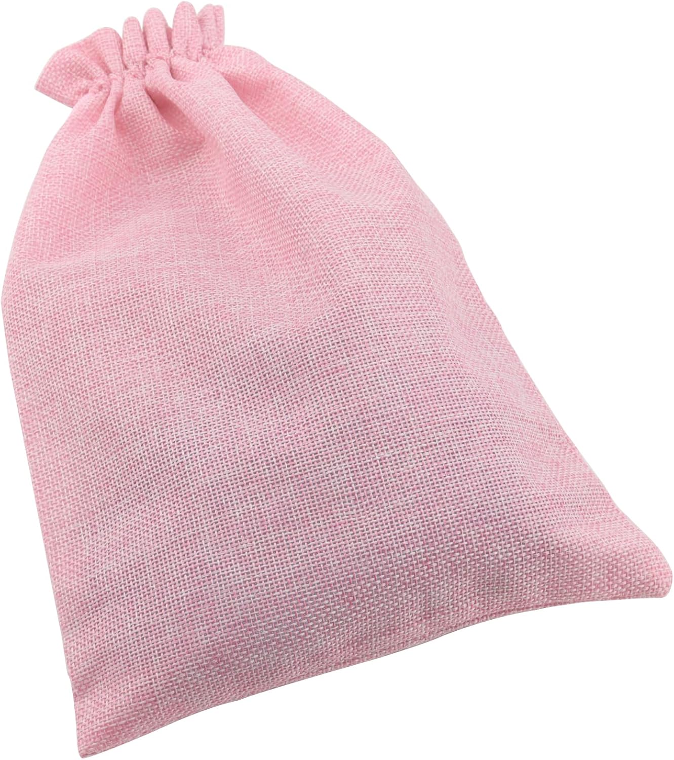 ZOENHOU 30 Packs 8 x 12 Inch Large Burlap Bags with Drawstring, Pink Durable Jute Drawstring Bags, Dustproof Burlap Sacks for Favors Party DIY Craft
