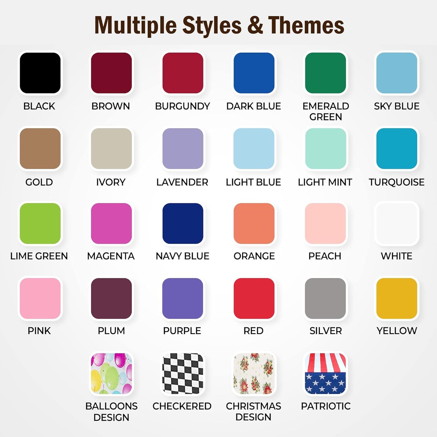 12-Pack Premium Plastic Tablecloth 84in. Round Table Cover - Red